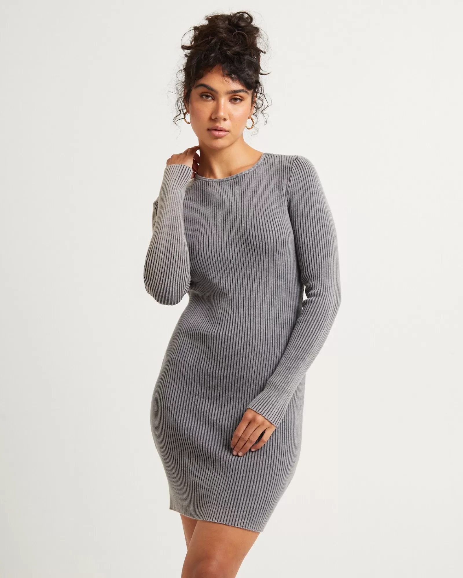 Clearance INSIGHT Acid Rave Rib Knit Mini Dress