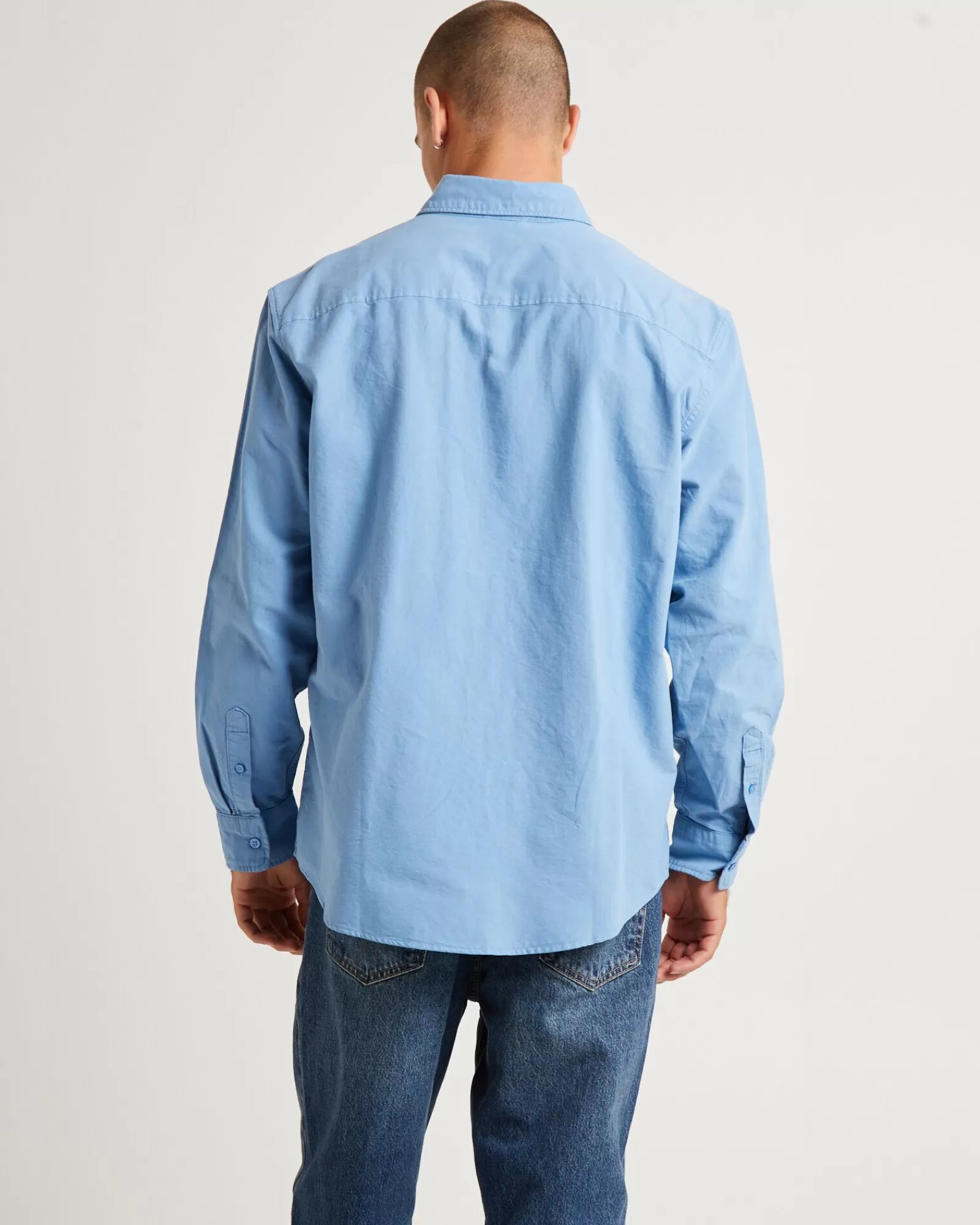 Discount LEVIS Authentic Button Down Long Sleeve Shirt Allure Blue