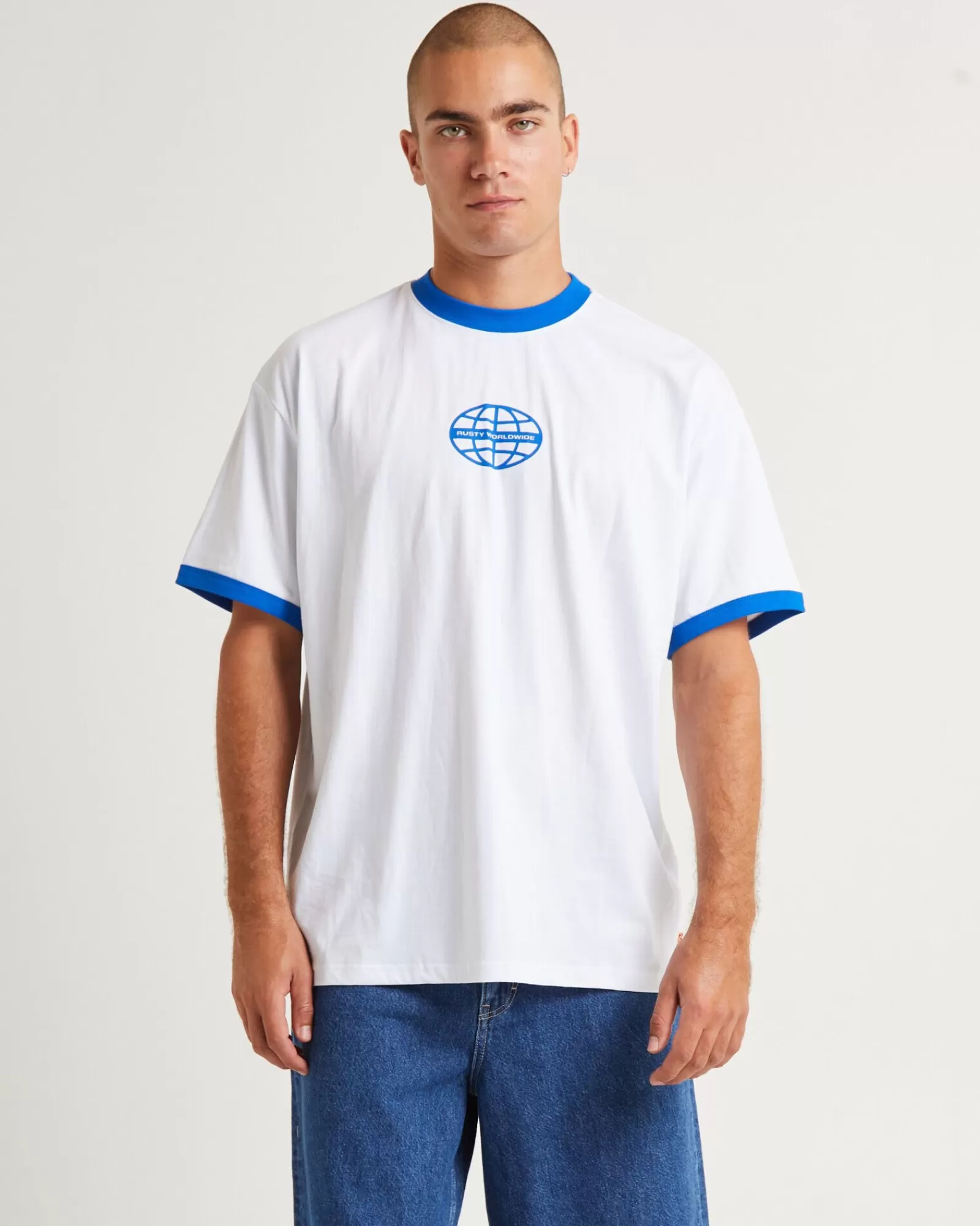 Sale RUSTY B Line Flo Short Sleeve T-Shirt White