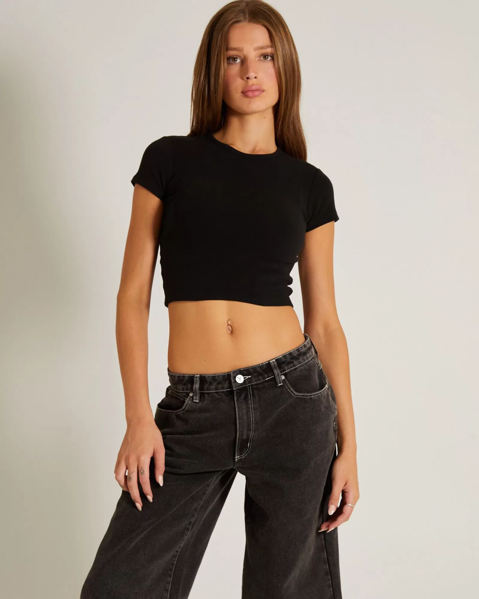 Outlet GENERAL PANTS CO. BASICS Baby Tee In Black