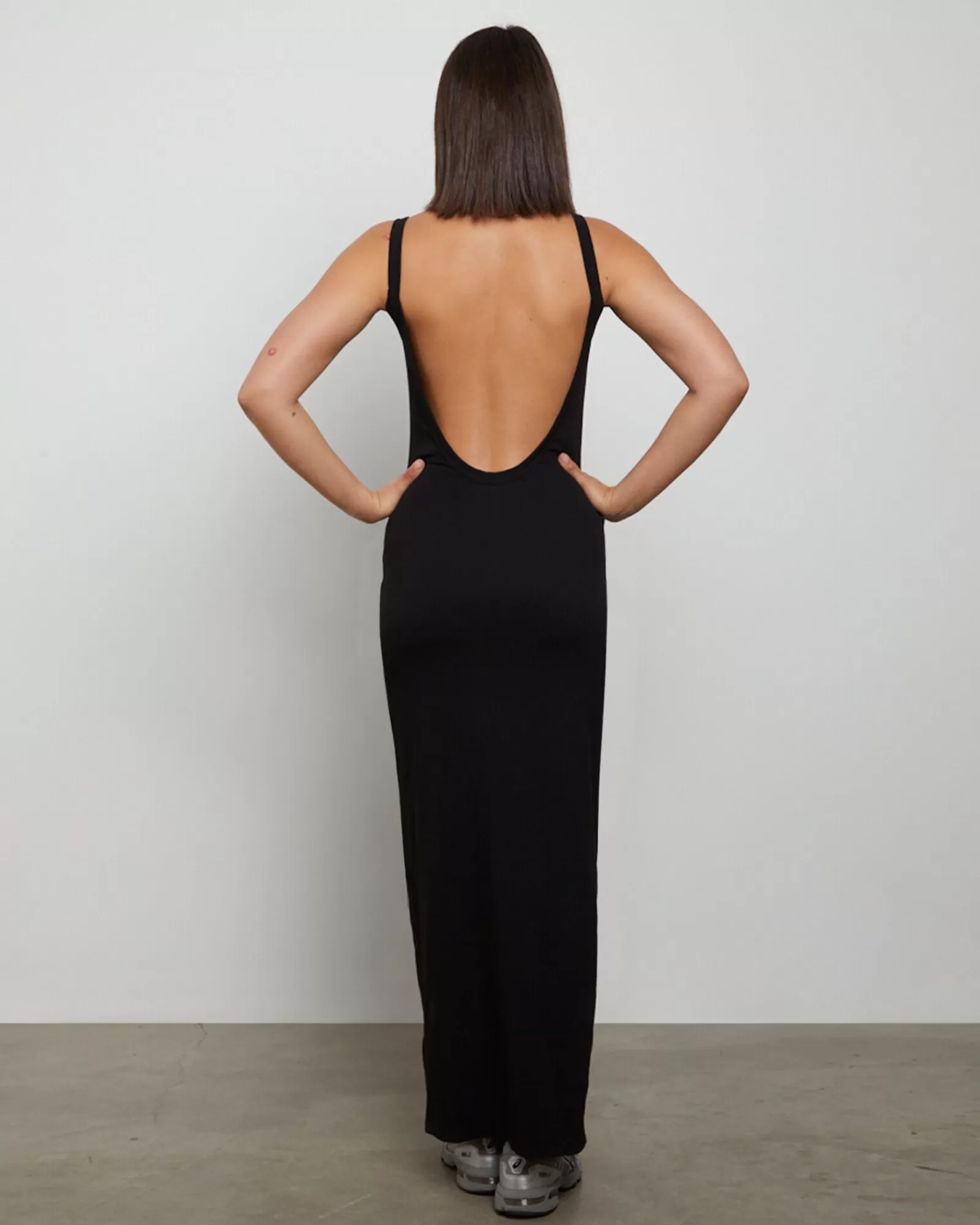 Discount GENERAL PANTS CO. BASICS Backless Midi Dress In Black