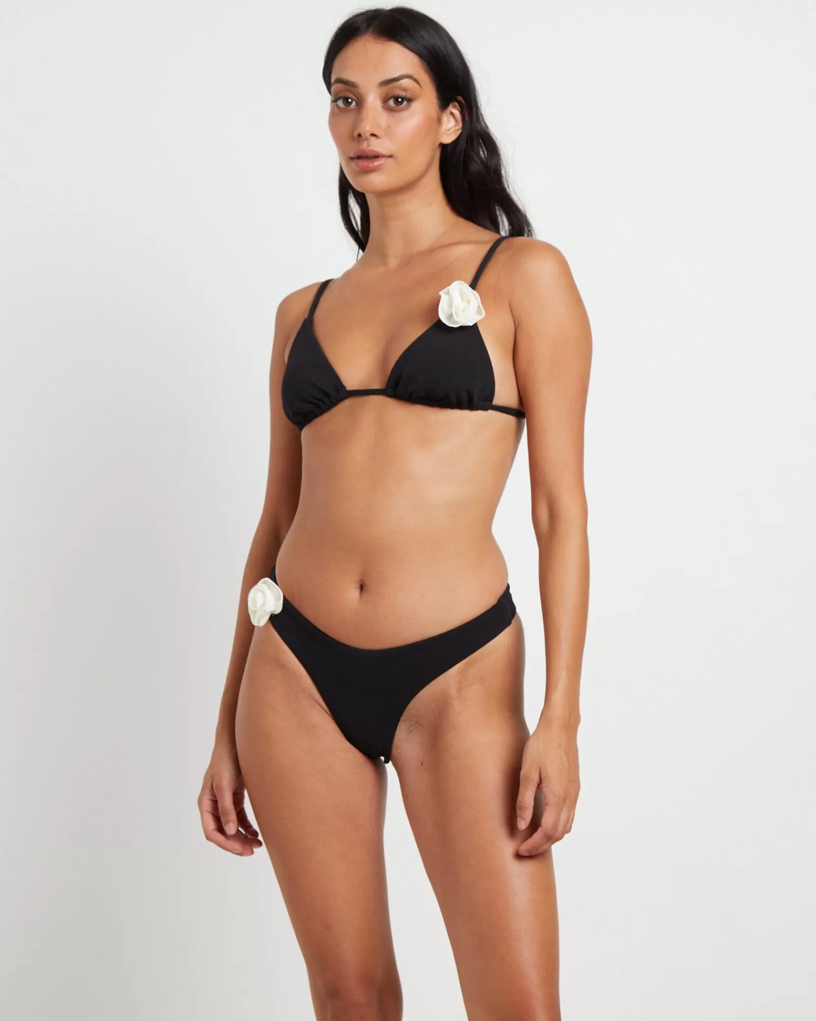 Fashion SUBTITLED Banksy Corsage Bikini Set In Black