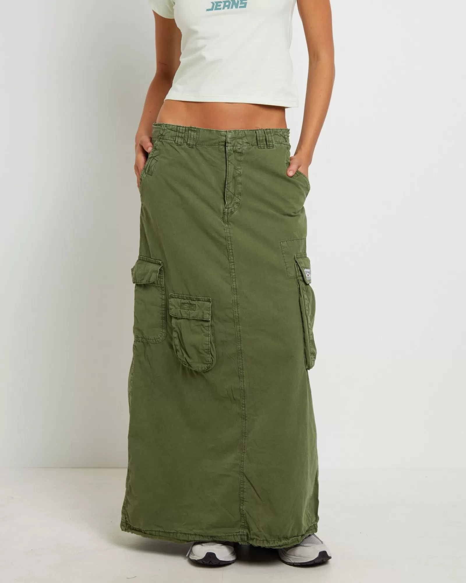 Online BDG URBAN OUTFITTERS Bdg Marta Multi Pocket Maxi Skirt In Khaki