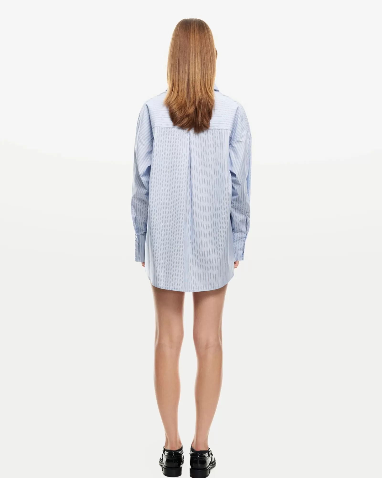 Shop LIONESS Boyfriend Long Sleeve Shirt In Blue Stripe