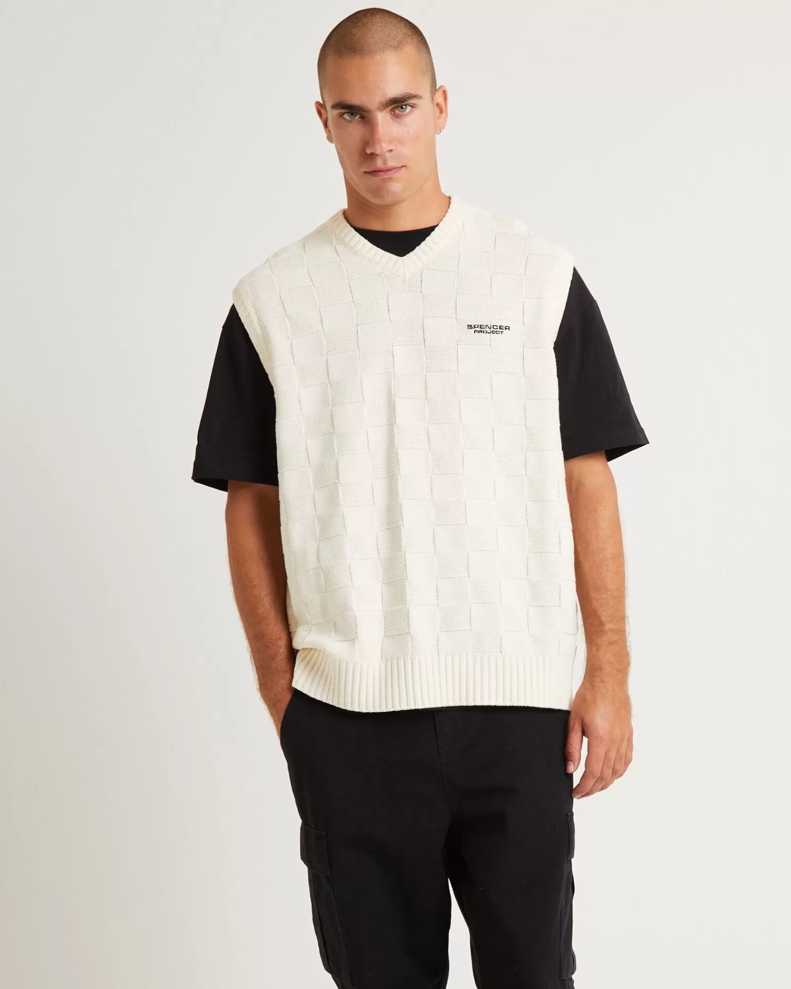 Discount SPENCER PROJECT Check Knit Vest