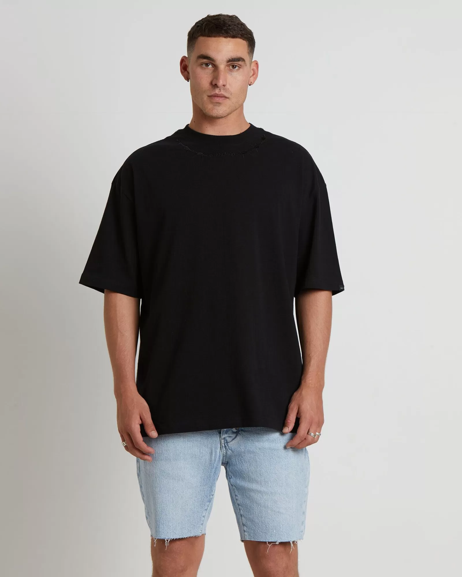 Cheap STANDARD JEAN CO Choked Short Sleeve T-Shirt In Black