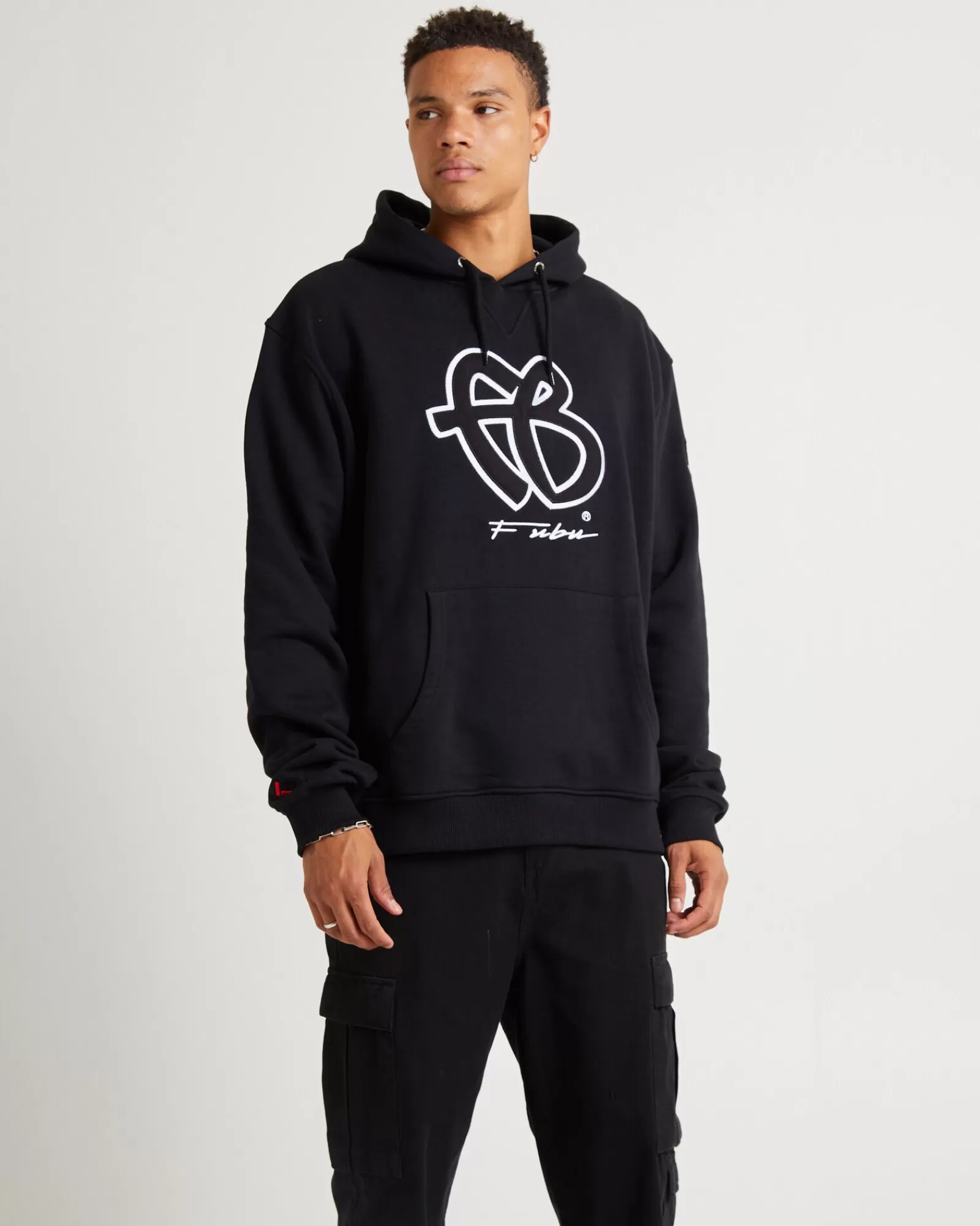 New FUBU Classic Hooded Sweats Black/White