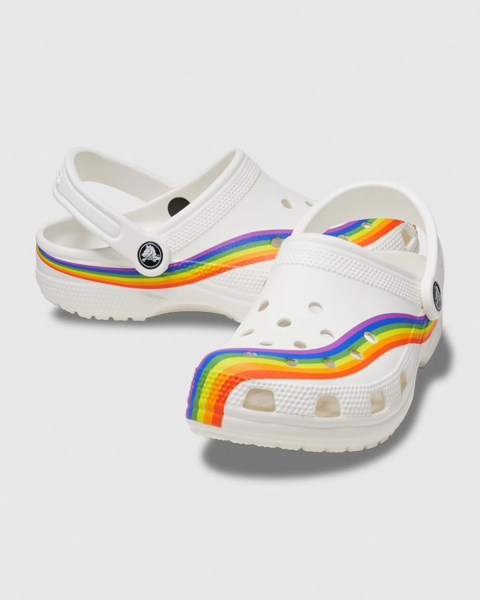 Shop CROCS Classic Rainbow Dye Clogs