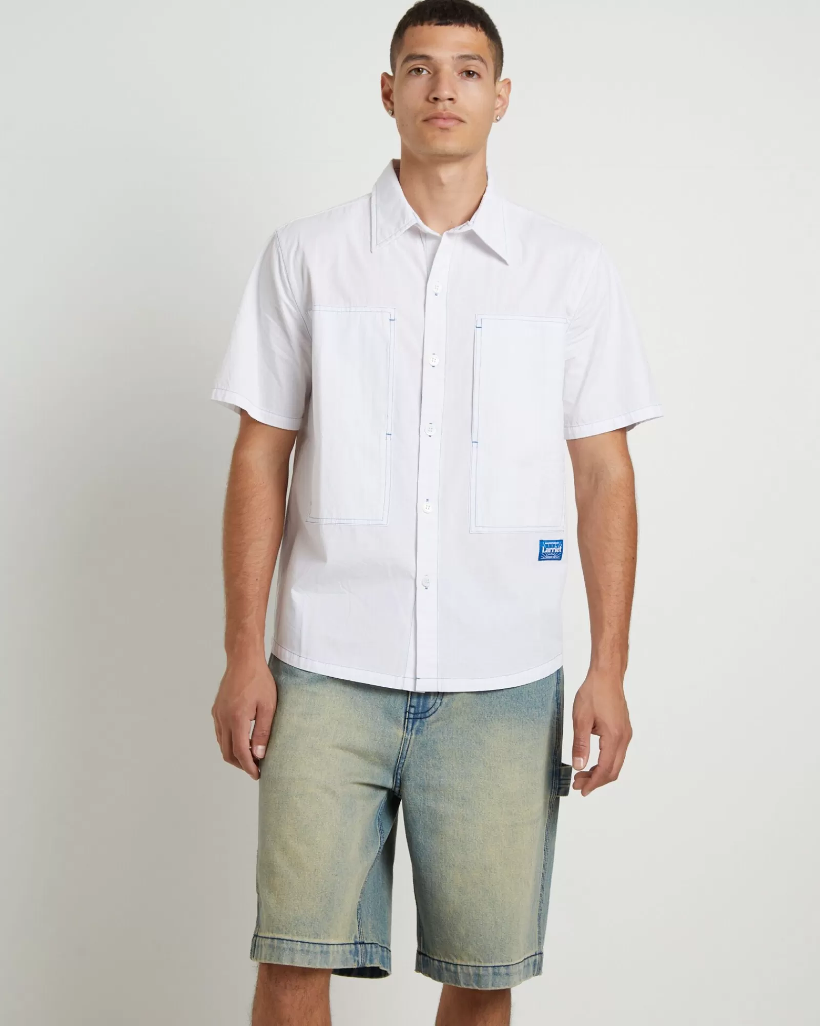 Online LARRIET Cliff Short Sleeve Shirt In White