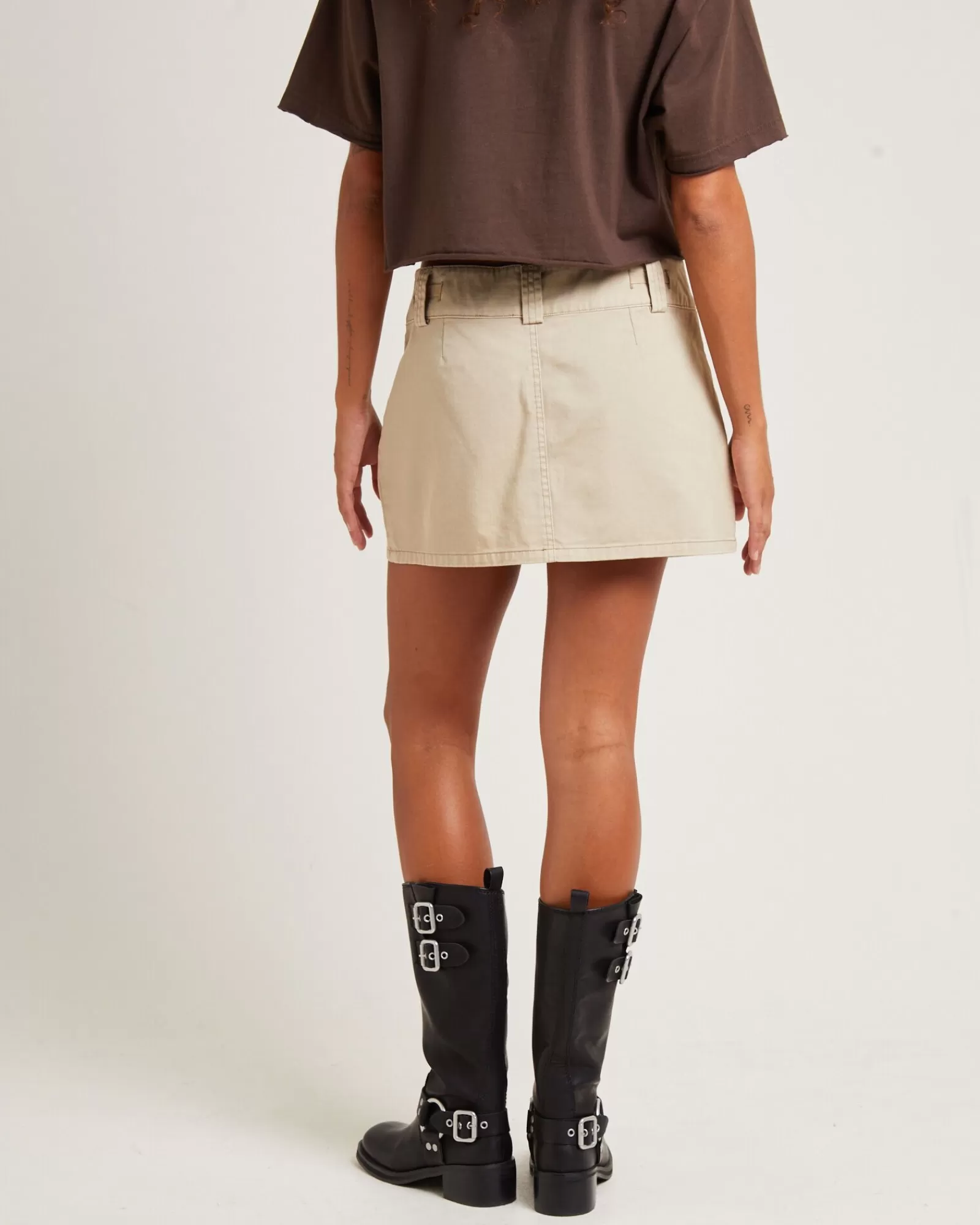 Best INSIGHT Codie Mid Rise Cargo Skirt Stone