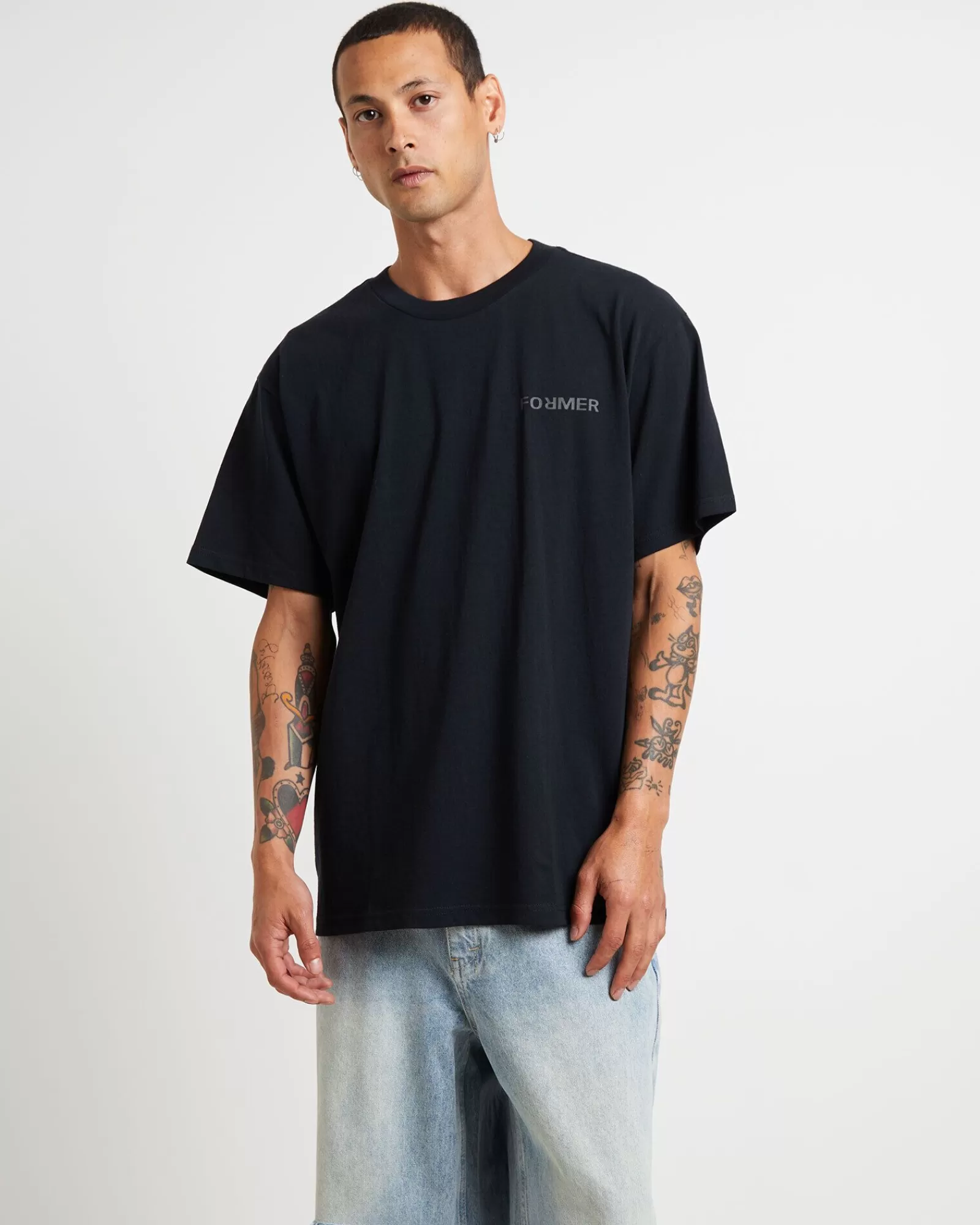 Store FORMER Collision Crux Short Sleeve T-Shirt In Black