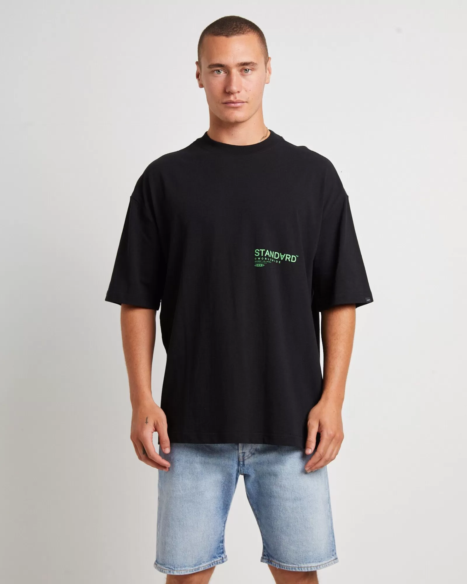 Best Sale STANDARD JEAN CO Copyright Short Sleeve T-Shirt In Black