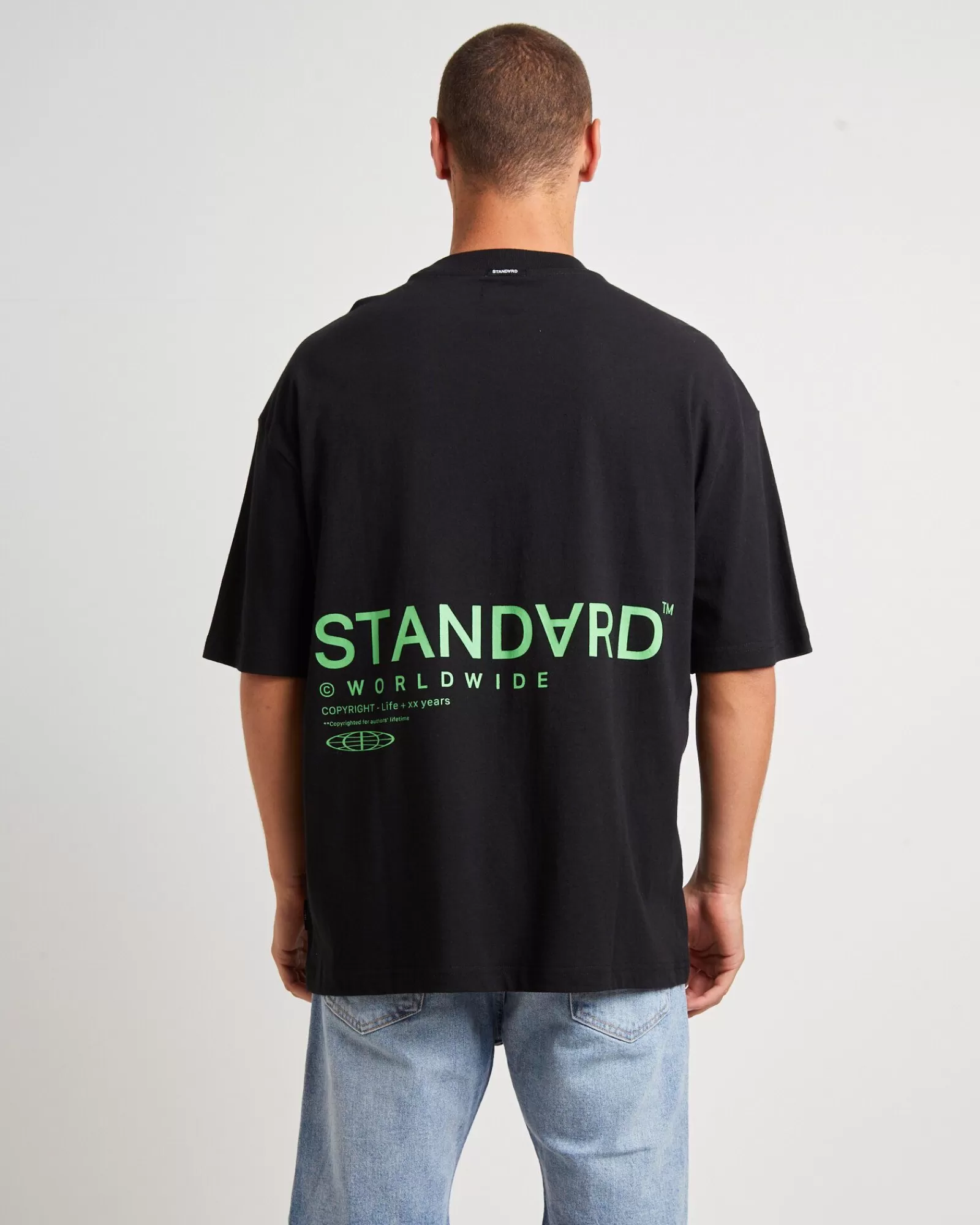 Best Sale STANDARD JEAN CO Copyright Short Sleeve T-Shirt In Black