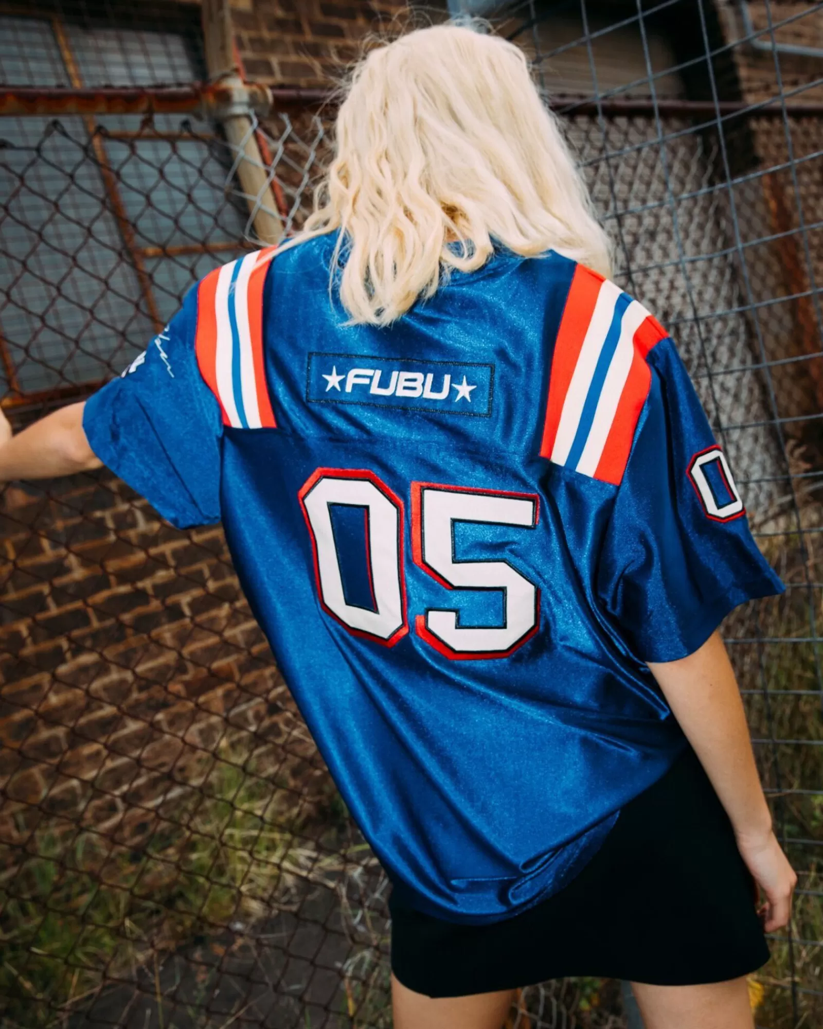 Clearance FUBU Corporate Football Jersey Navy