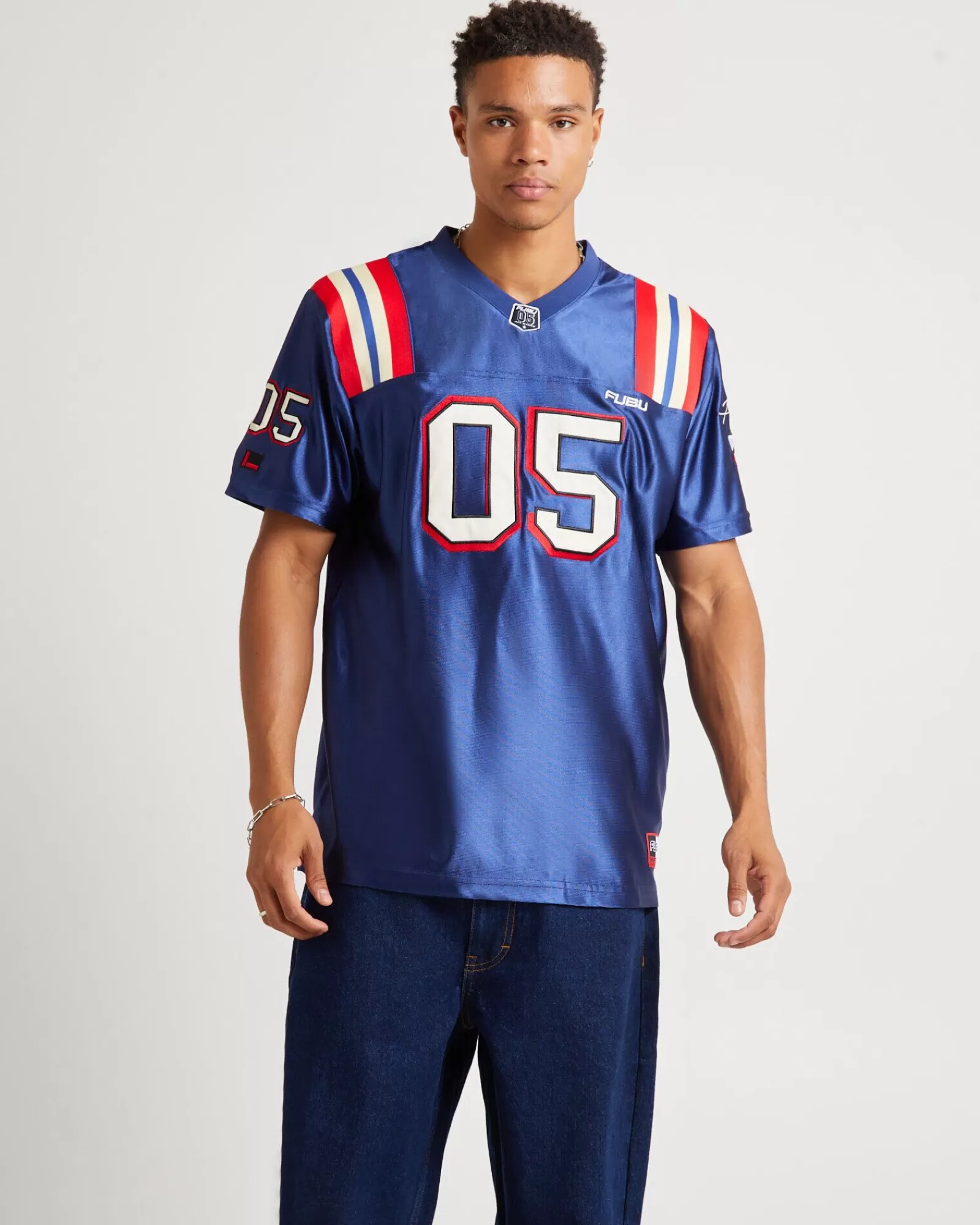 Clearance FUBU Corporate Football Jersey Navy