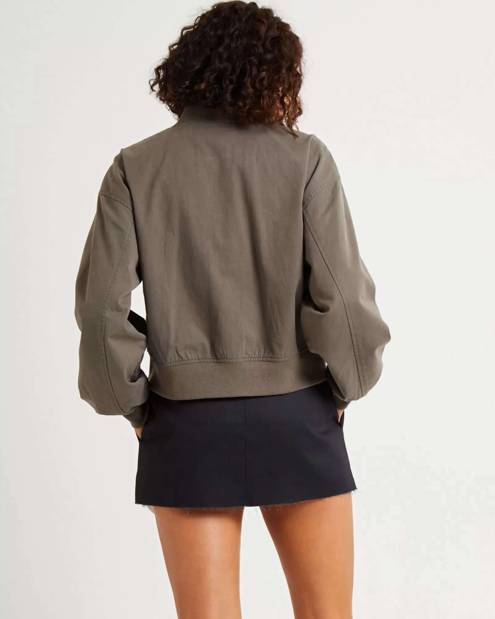 Clearance INSIGHT Crop Utility Bomber Jacket