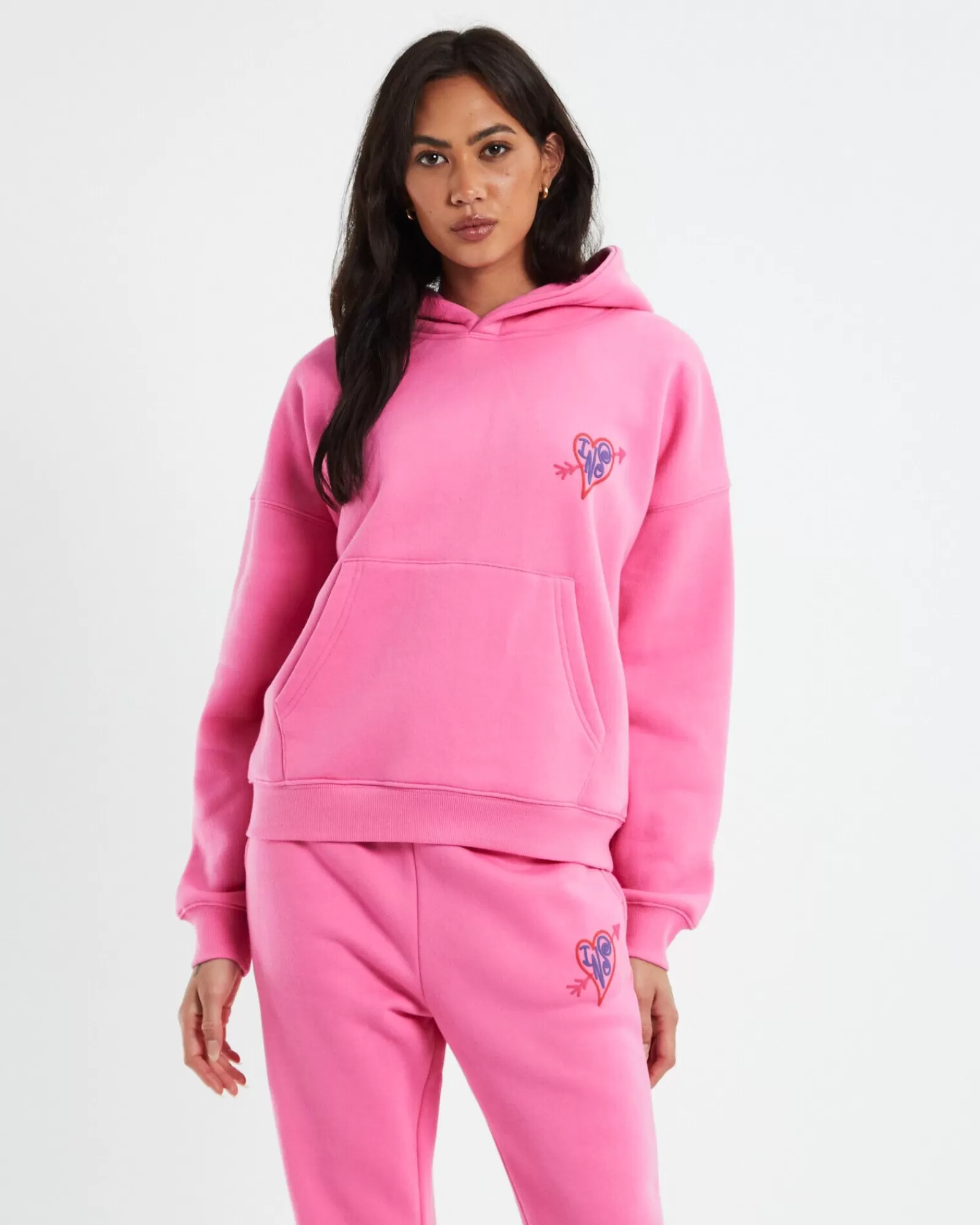 Hot INSIGHT Cross My Heart Fleece Hoodie Pink