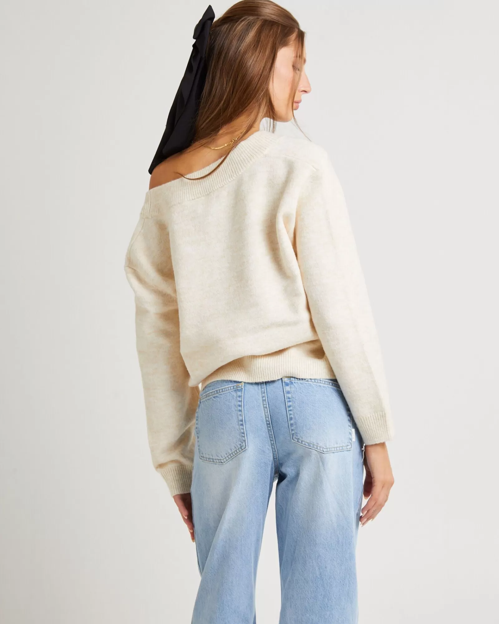 Store SUBTITLED Deep V Neck Slouchy Jumper