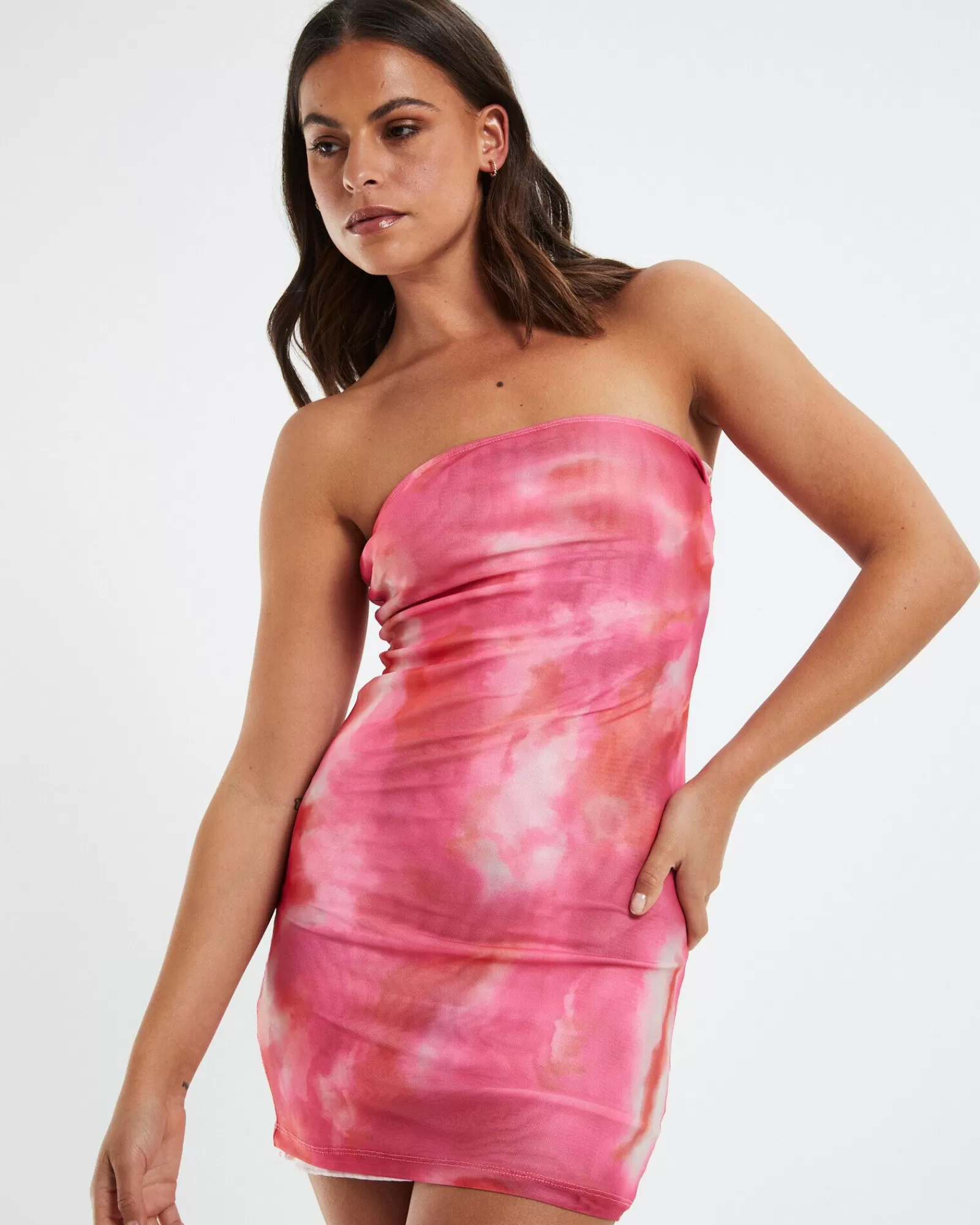 Store MOTEL ROCKS Dema Bandeau Mini Dress Blurred Pink