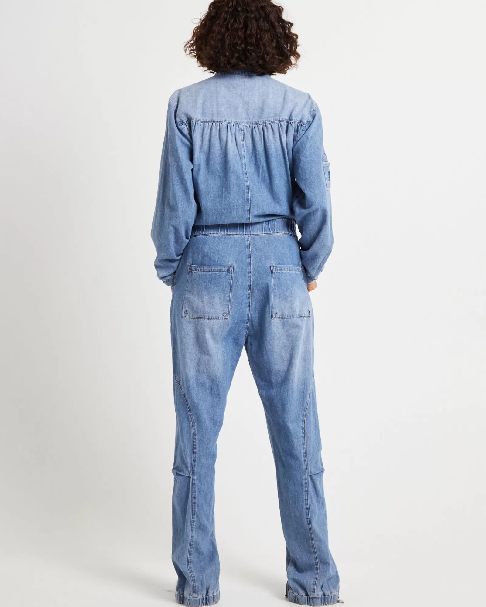 Outlet ONE TEASPOON Denim Trucker Overalls Blue Lilac