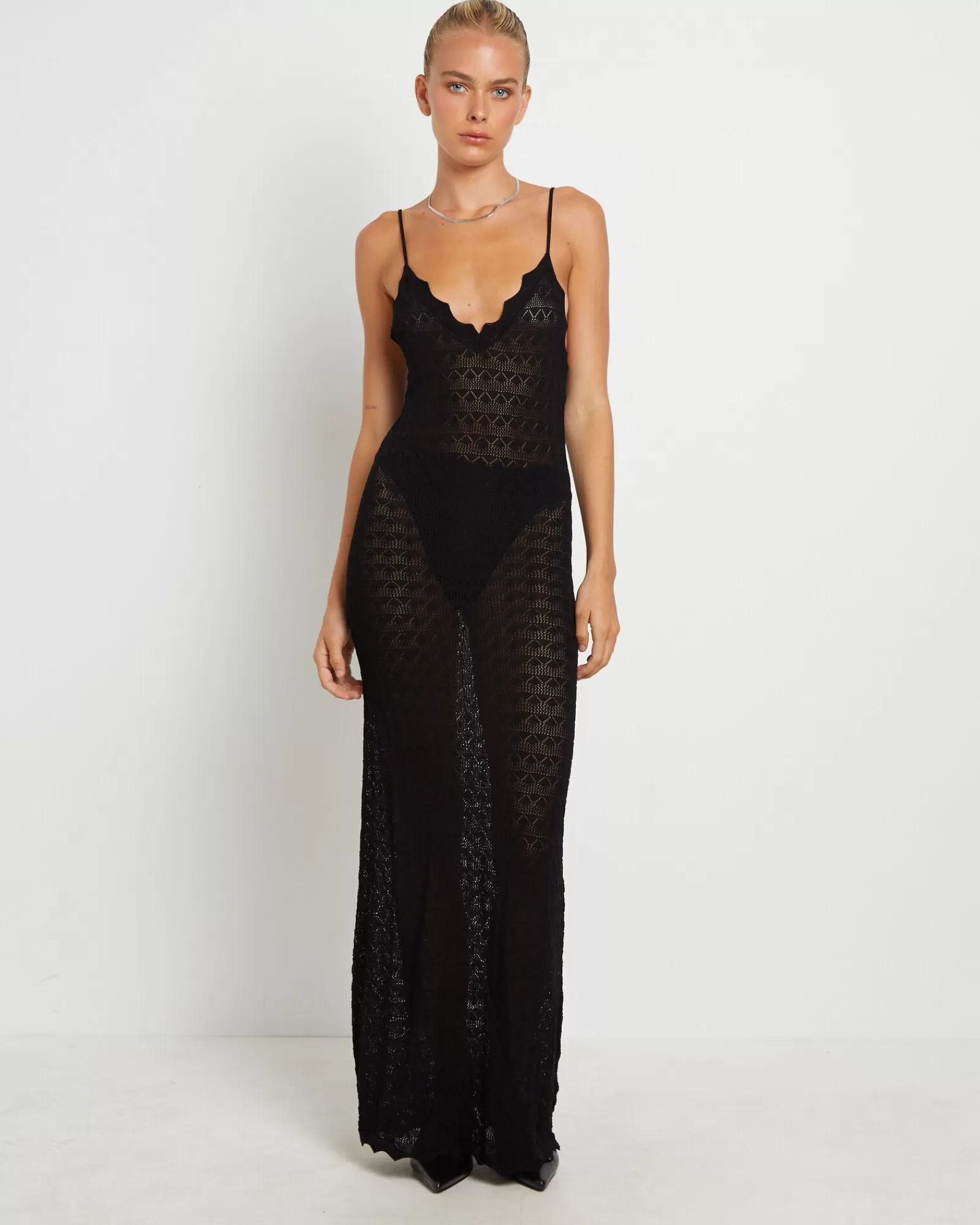 Cheap ALICE IN THE EVE Eleanor Lace Knit Maxi Dress In Black