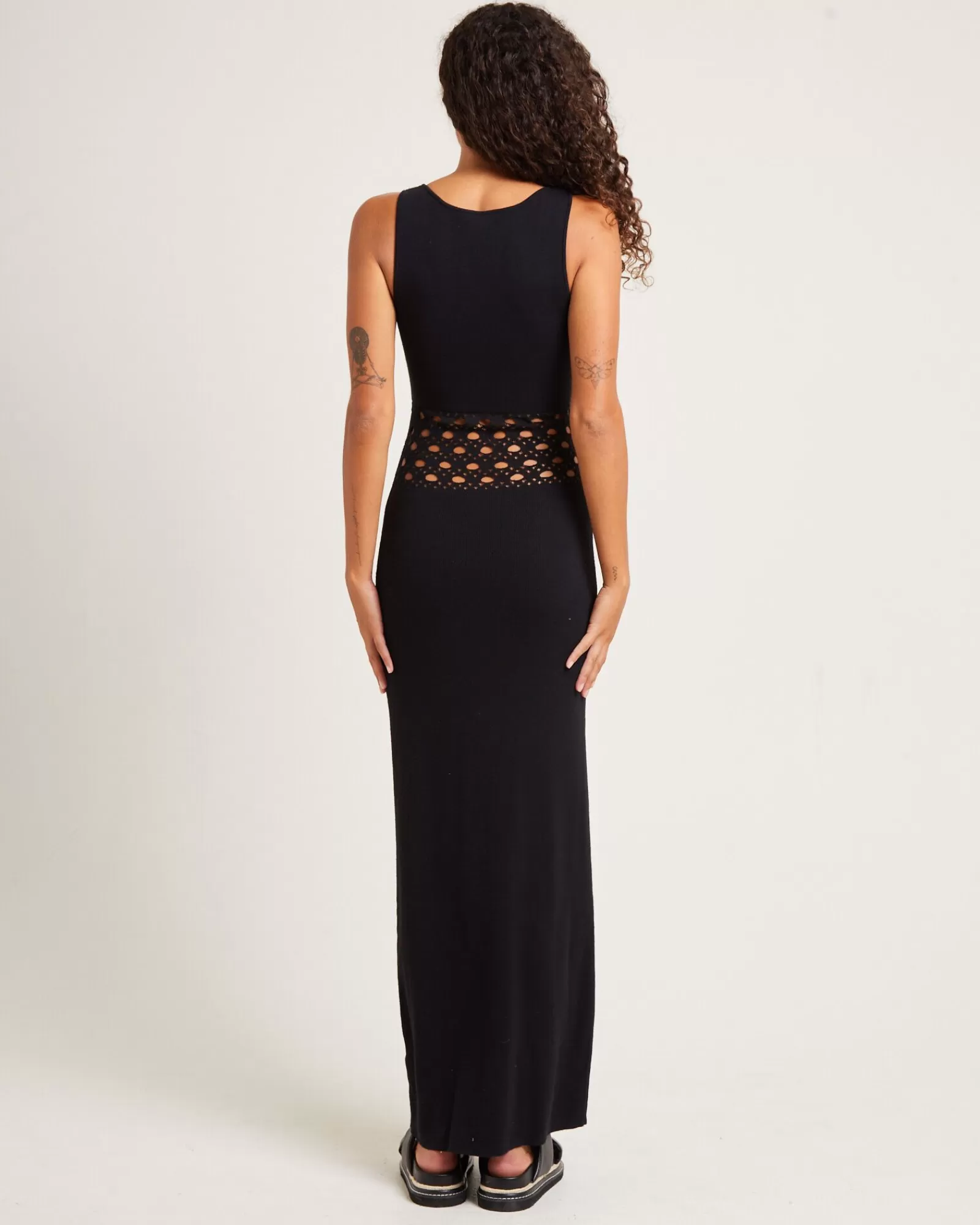 Best Sale SUBTITLED Emelina Crochet Maxi Dress Black