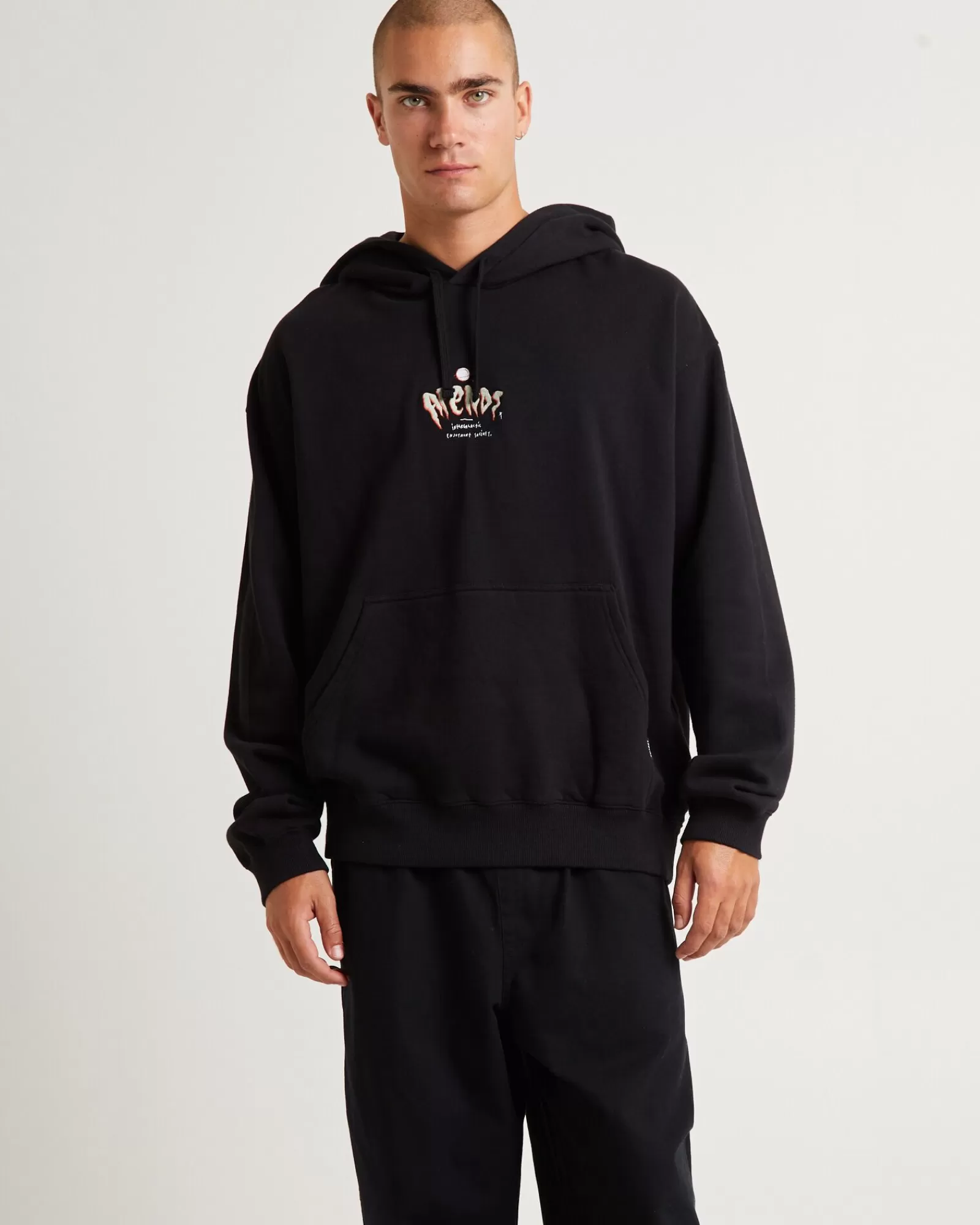 Discount AFENDS Enjoyment Recycled Pull On Hoodie Black