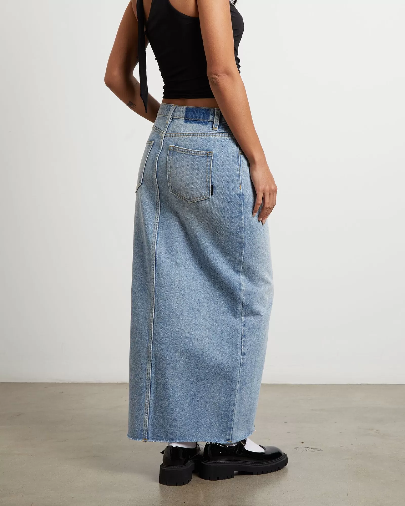 Flash Sale INSIGHT Eva Maxi Denim Skirt Hacker Blue