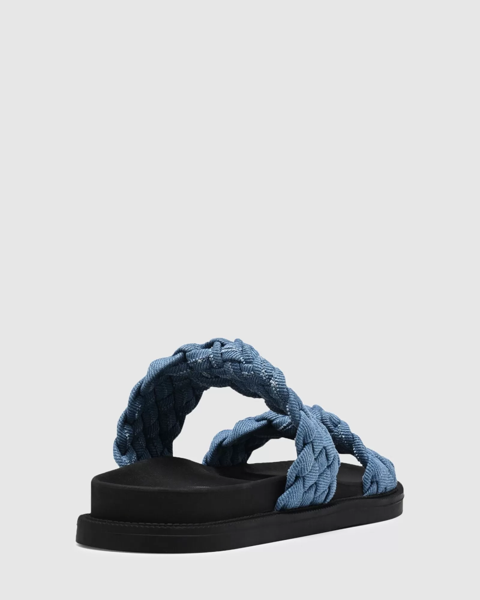 Shop THERAPY Evil Slides In Blue Denim