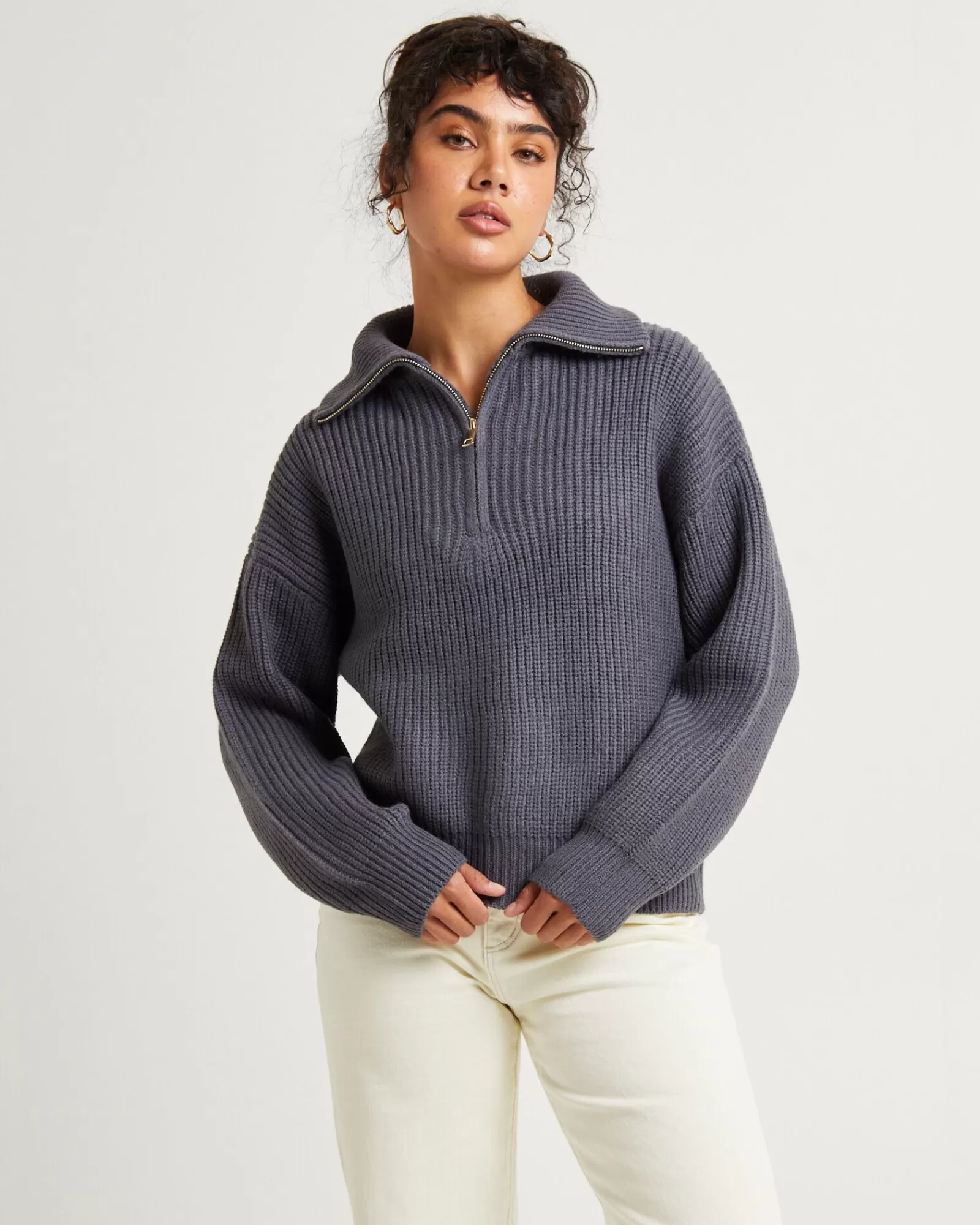 Best Sale SUBTITLED Ezra Half Zip Knit Pull Over