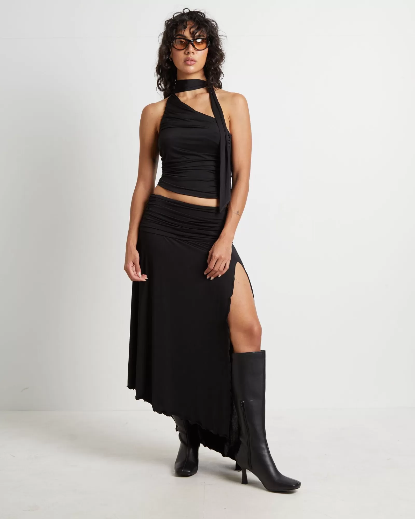 Online ALICE IN THE EVE Florence Fairy Hem Maxi Skirt In Black