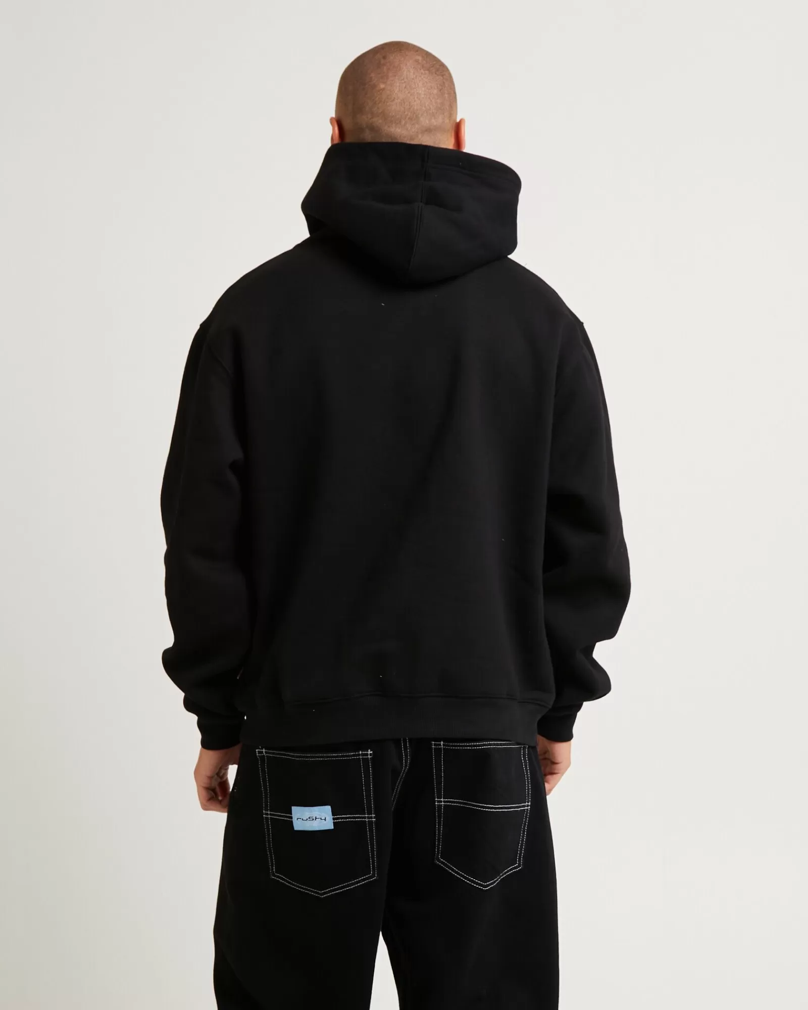 Best Sale RUSTY Freeway Hooded Fleece Jumper Black