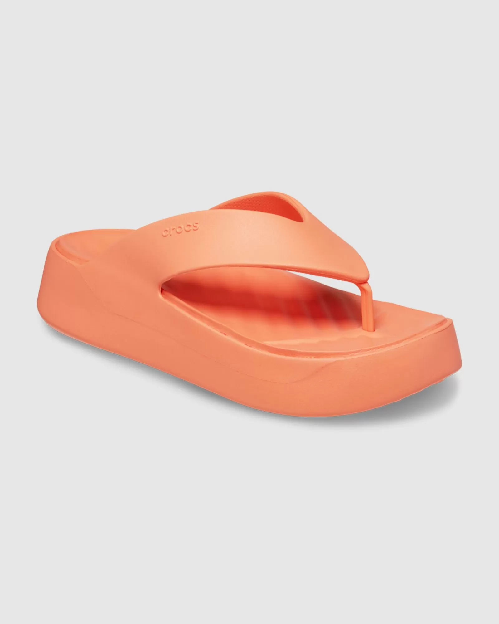 Shop CROCS Getaway Platform Flip Flops In Sunkissed