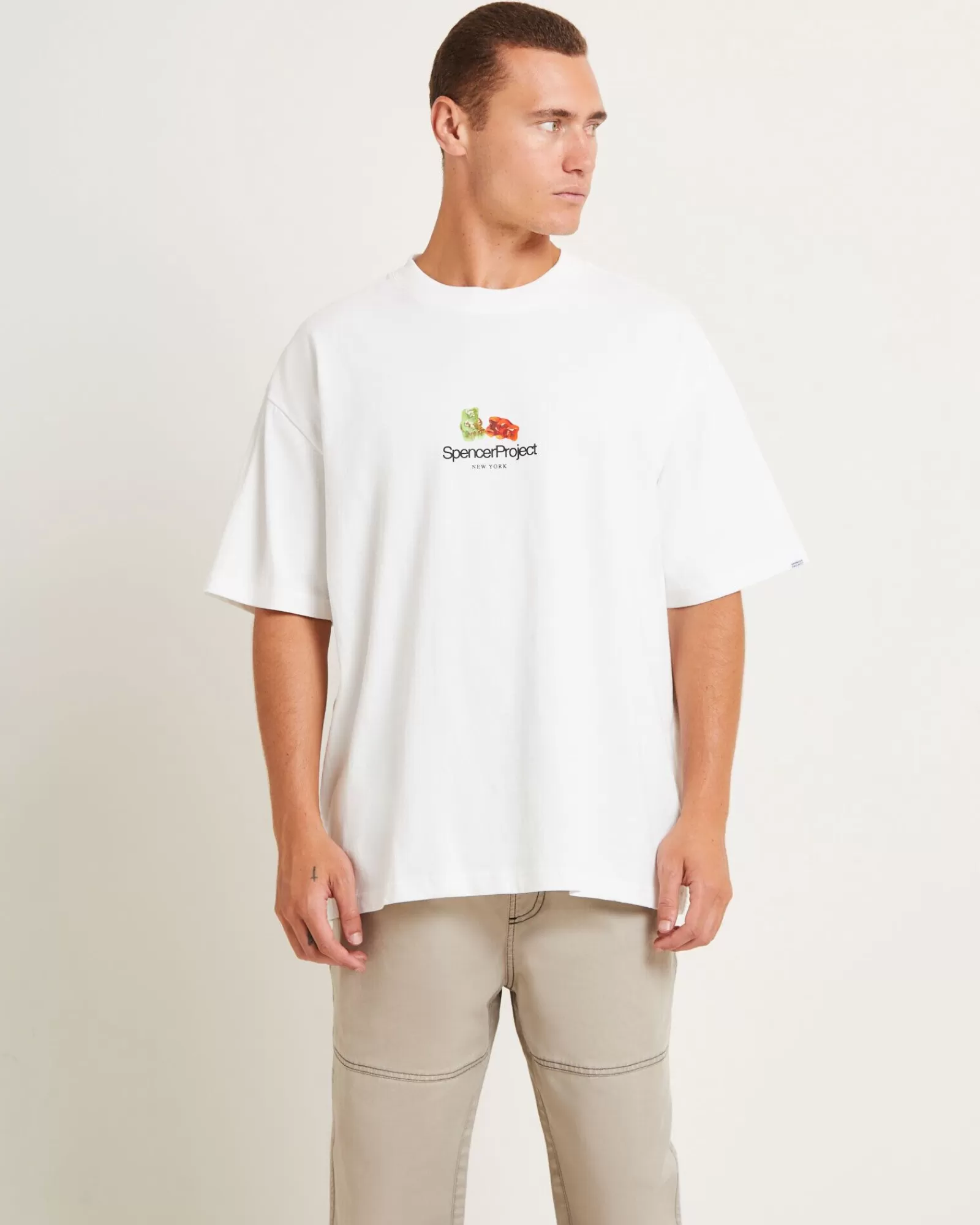 Best Sale SPENCER PROJECT Gummies Short Sleeve T-Shirt In White