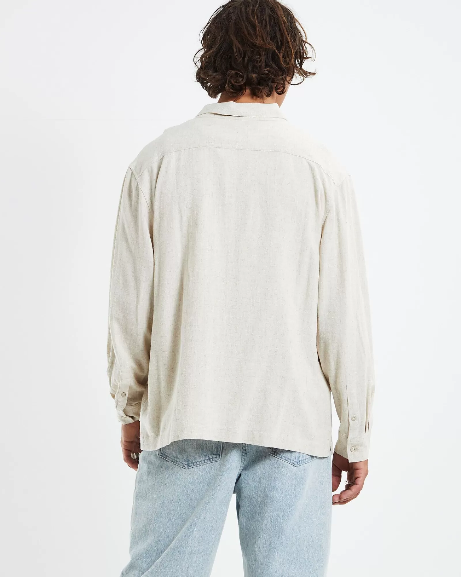 Outlet ARVUST Harrison Linen Long Sleeve Shirt Natural