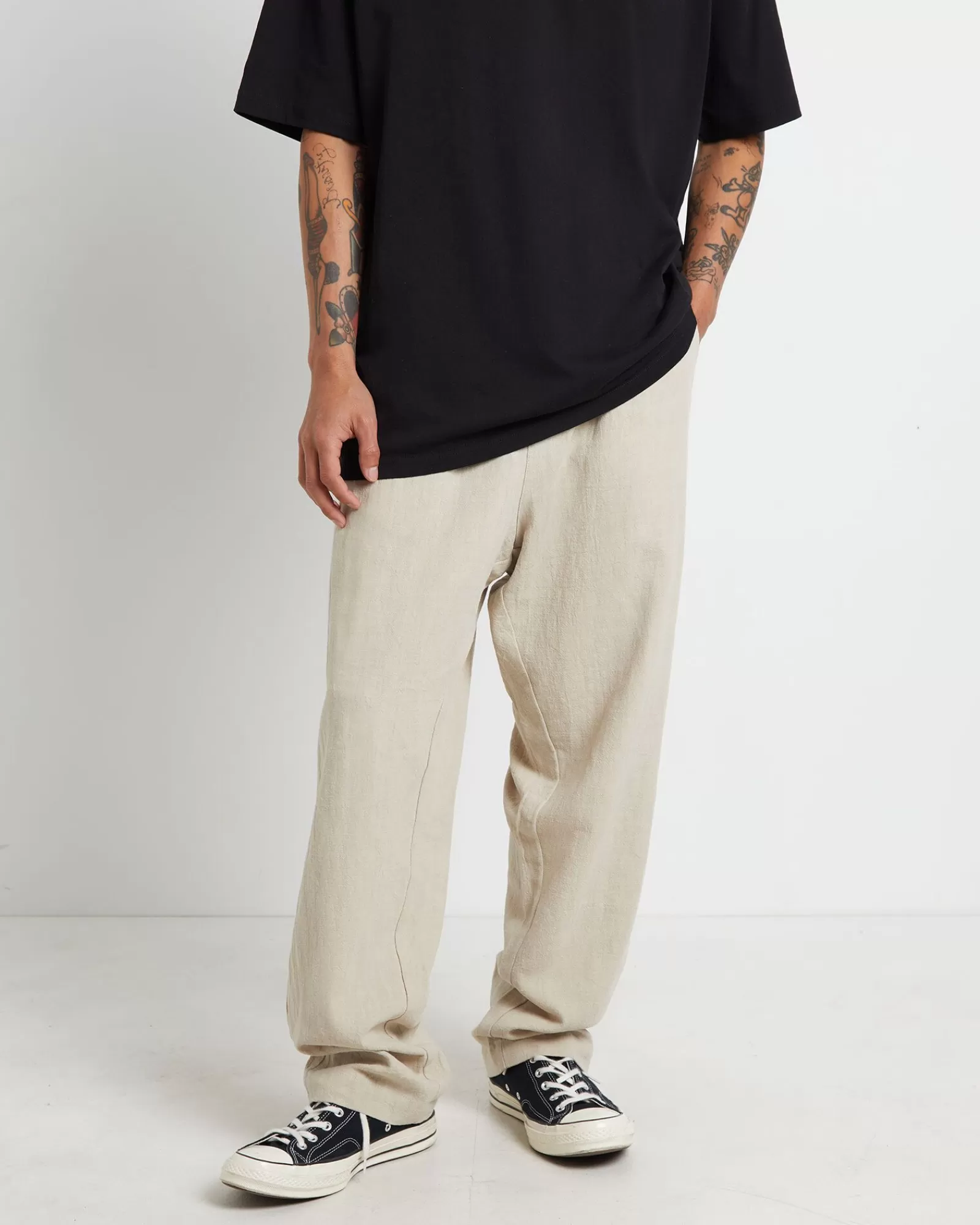 Shop THE CRITICAL SLIDE SOCIETY Harrow Pleat Linen Pants