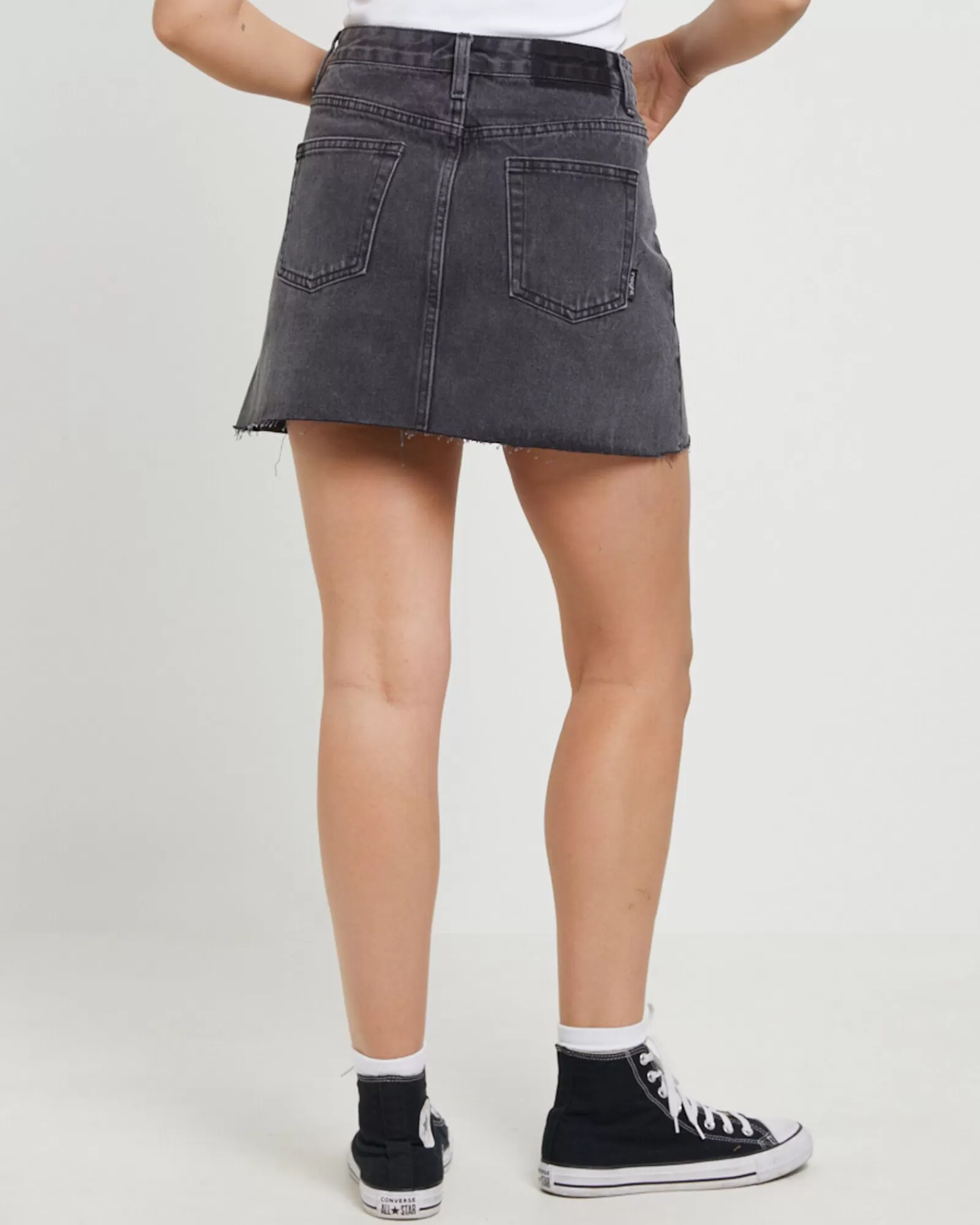 Flash Sale INSIGHT Hattie Denim Mini Skirt In After Dark Black