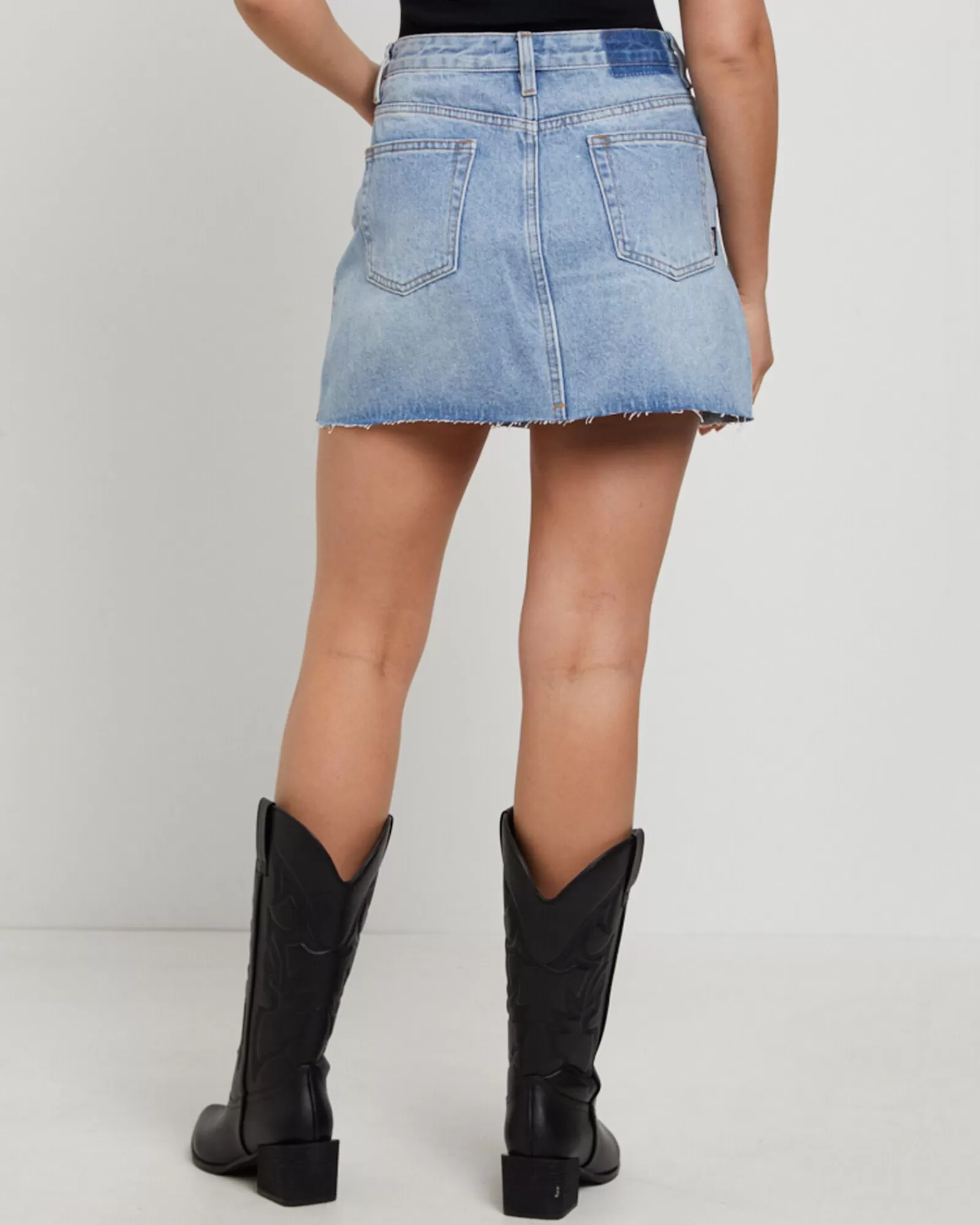 Discount INSIGHT Hattie Denim Mini Skirt In Crush Blue