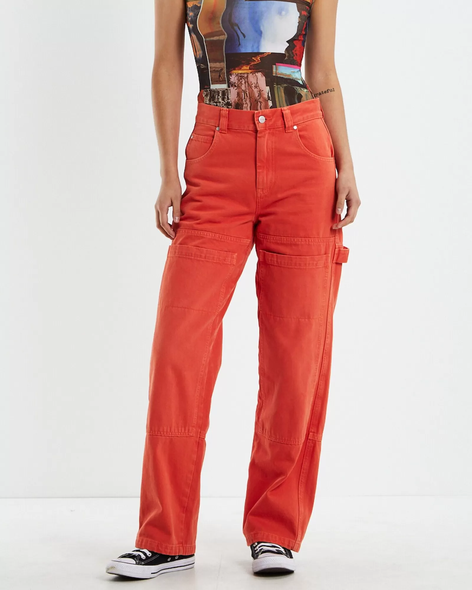 Cheap AFENDS Hemp Denim Workware Jeans Orange