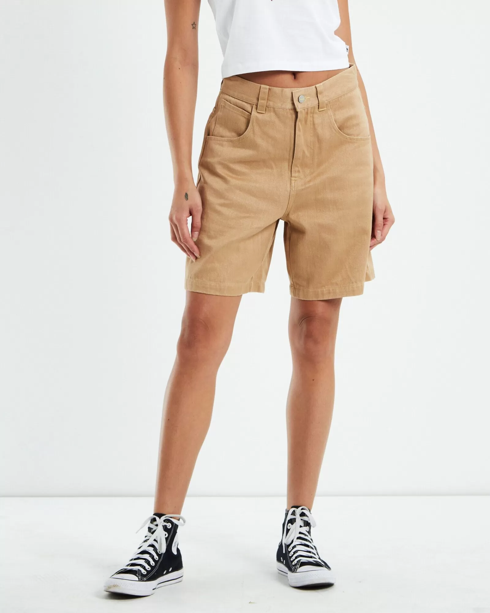 Clearance AFENDS Hemp Workwear Shorts Tan