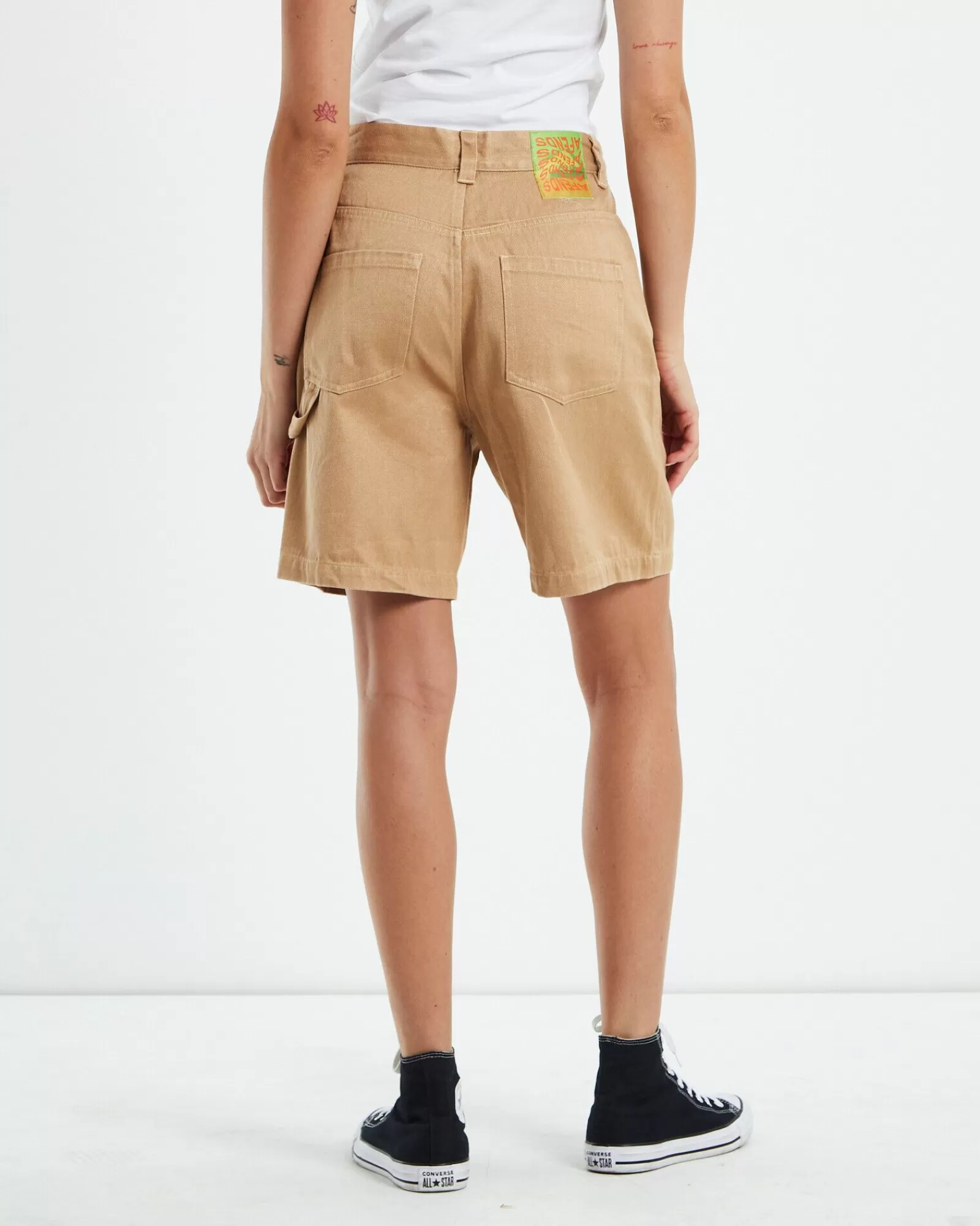 Clearance AFENDS Hemp Workwear Shorts Tan