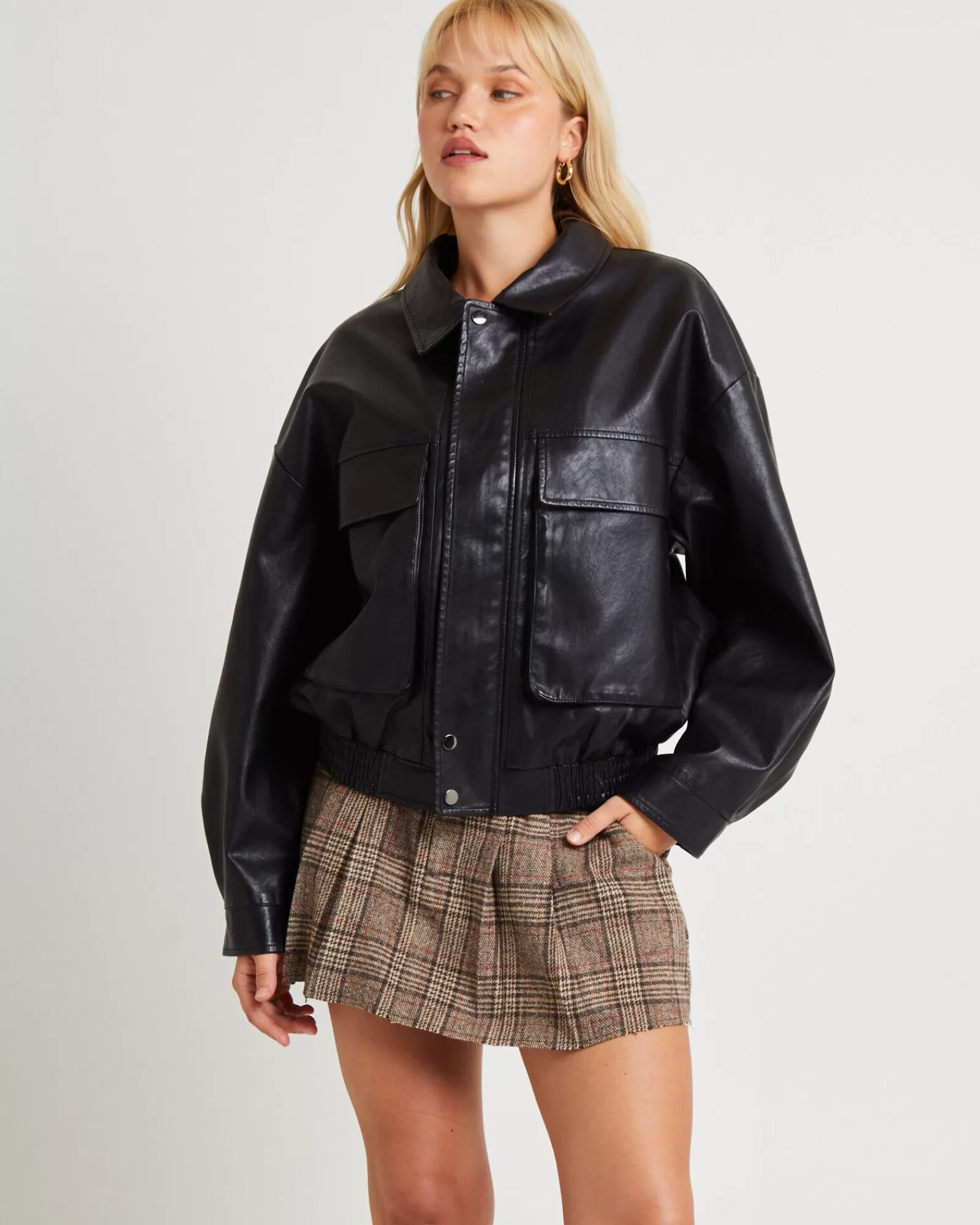 Shop ALICE IN THE EVE Jen Oversized Patch Pocket Jacket