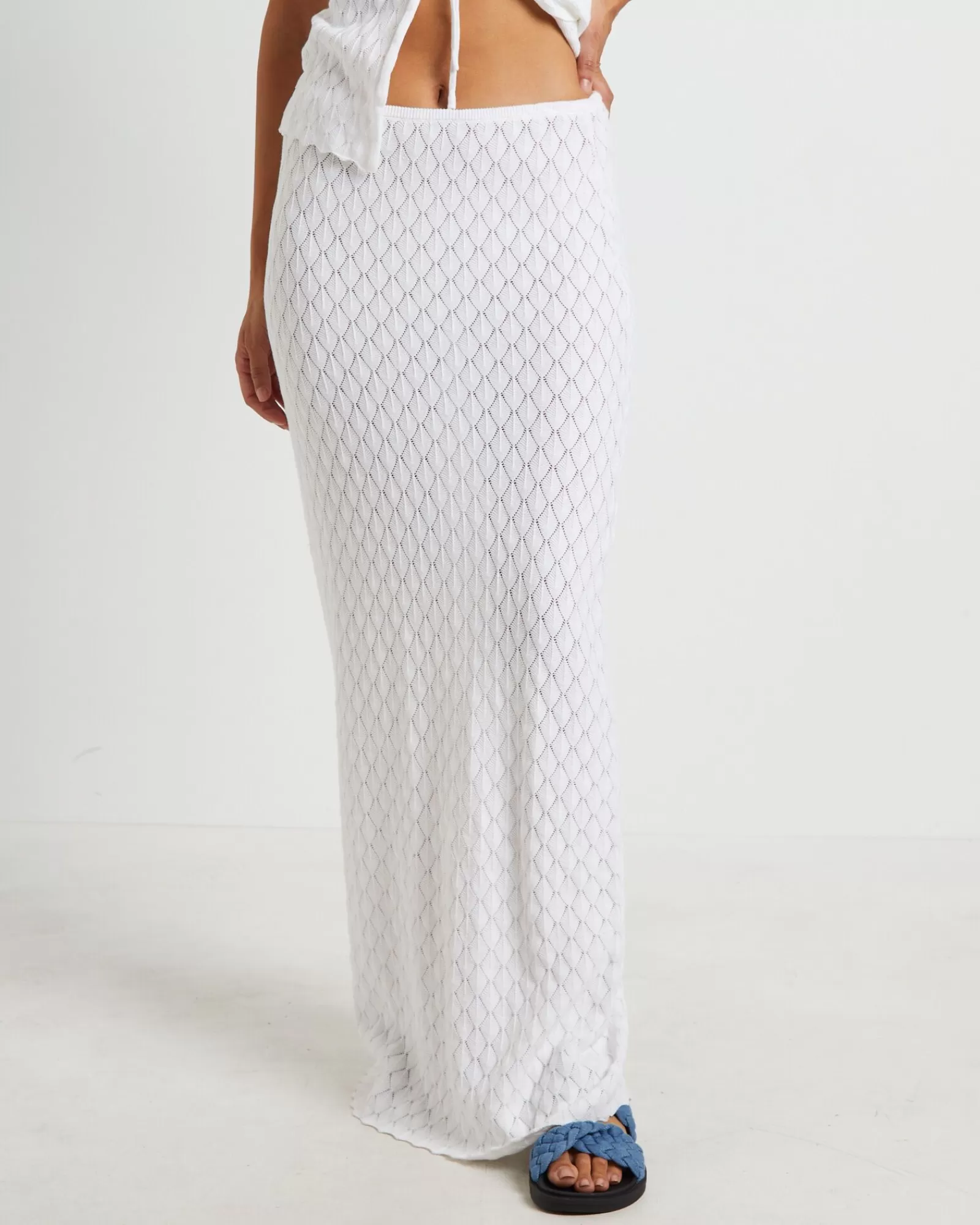 Best SUBTITLED Josie Crochet Maxi Skirt In White