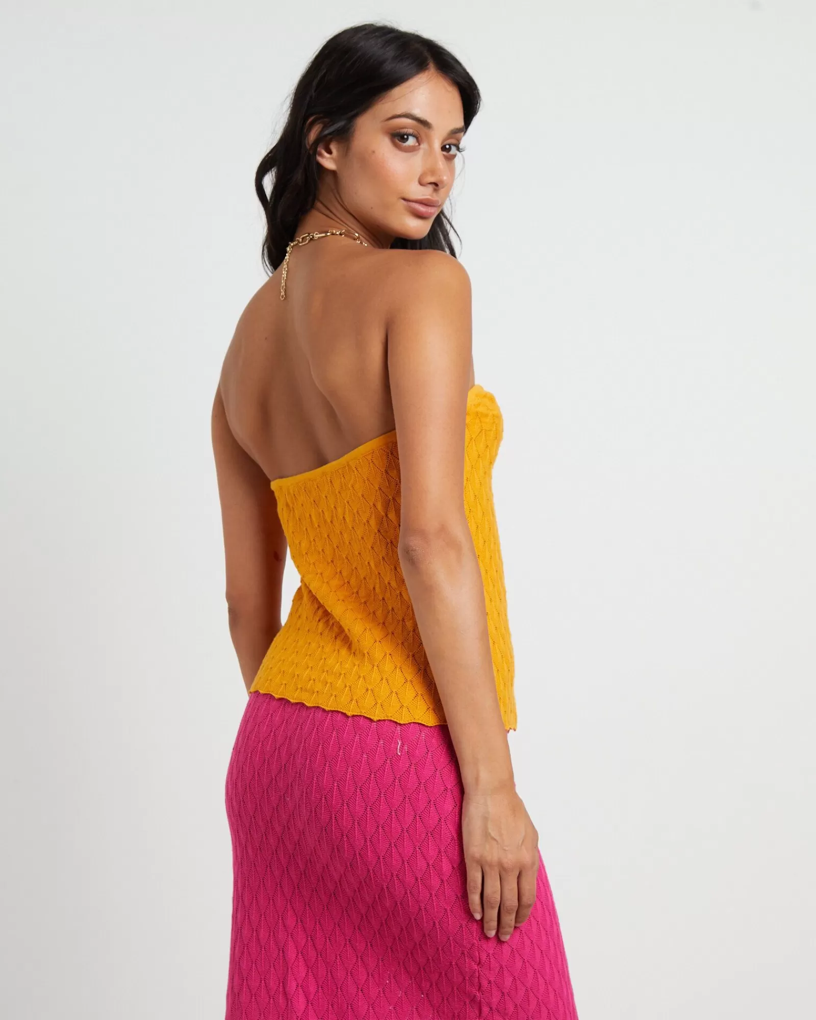 Flash Sale SUBTITLED Josie Crochettie Front Top In Mango