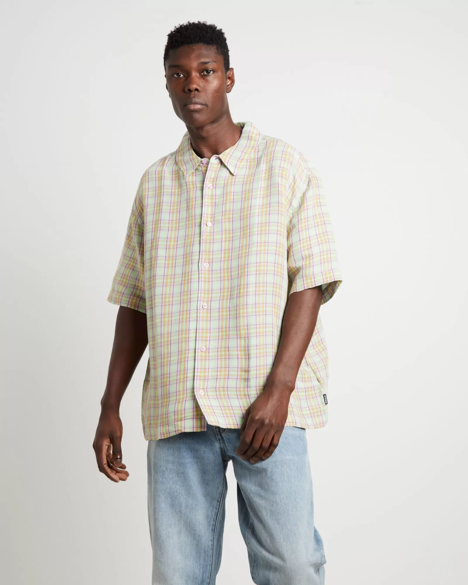 Flash Sale AFENDS Kali Hemp Check Short Sleeve Shirt In Multi