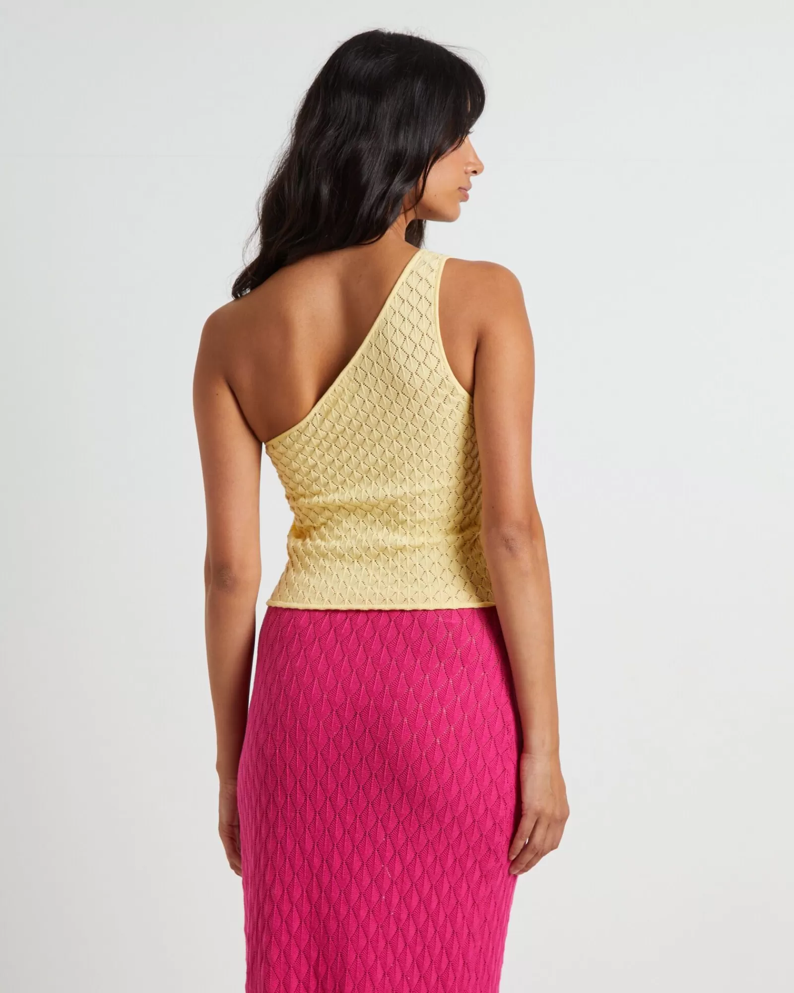 Cheap SUBTITLED Kerby Crochet One Shoulder Top In Lemon