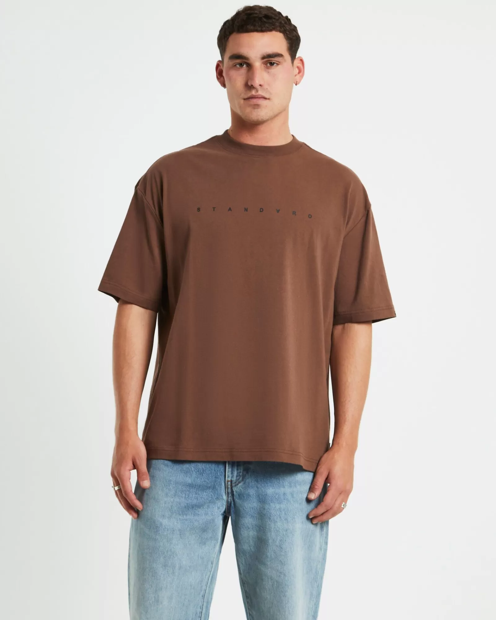 Best STANDARD JEAN CO Kerning Short Sleeve T-Shirt In Brown