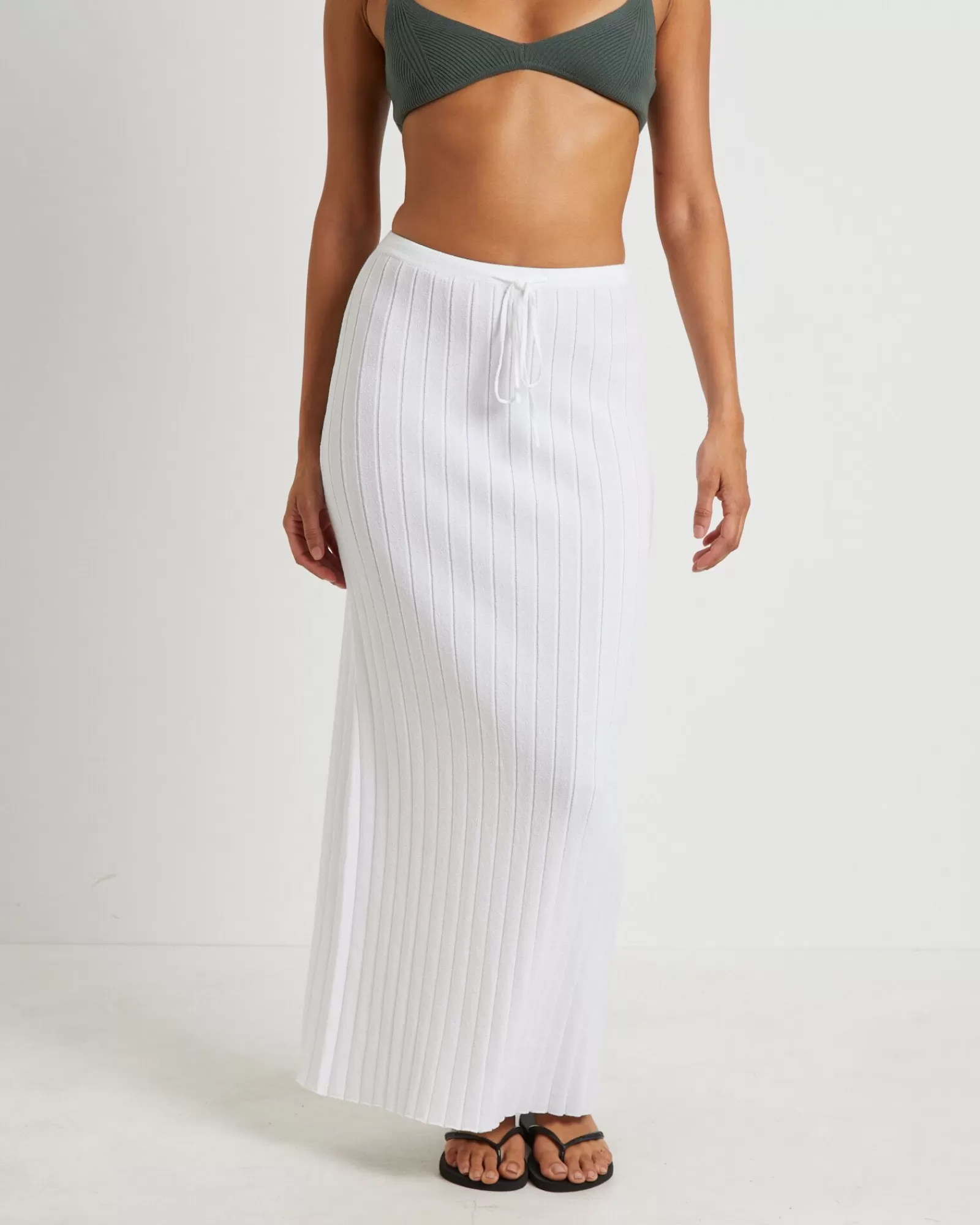 Online SUBTITLED Keta Knit Maxi Skirt In White