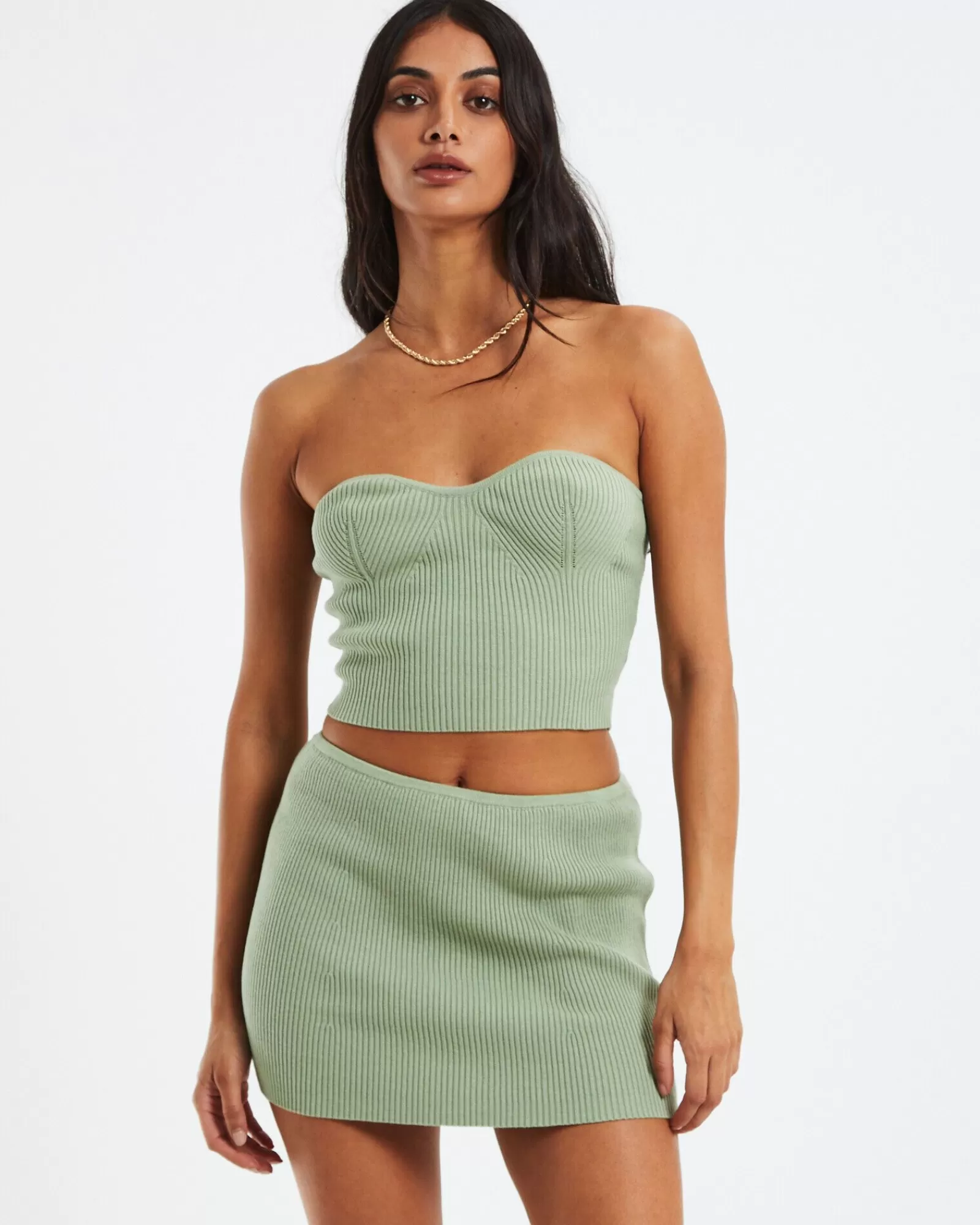 New SUBTITLED Kirby Knit Tube Top Green