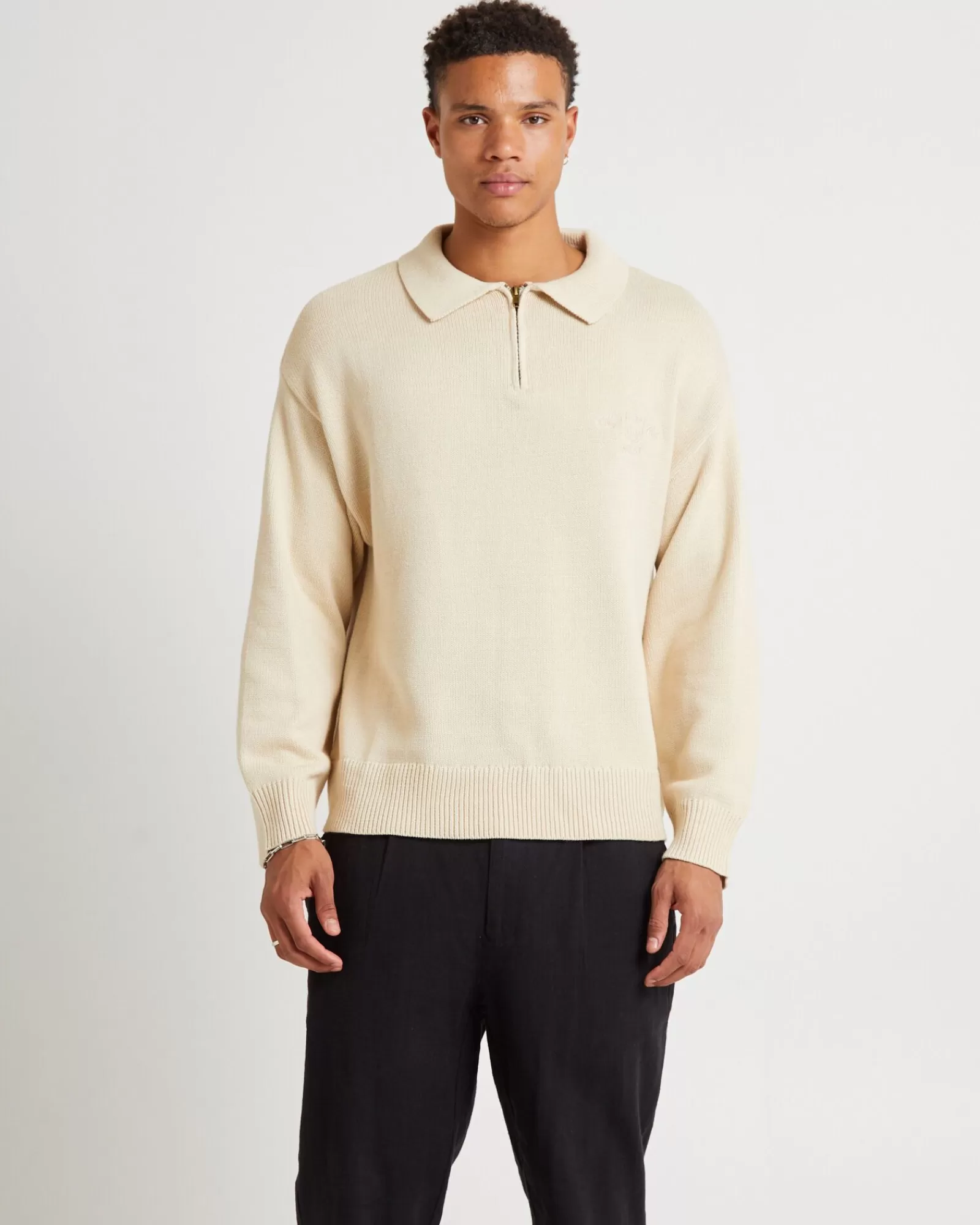 Online ARVUST Knit 1/4 Zip Jumper Natural